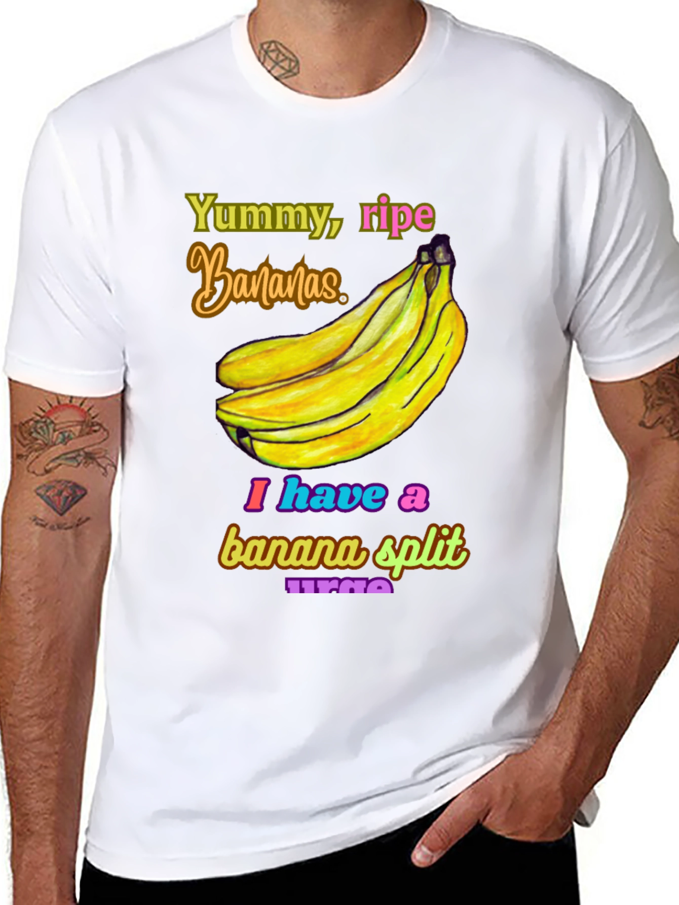 Banana Split Urge T-Shirt - Yummy Ripe Bananas