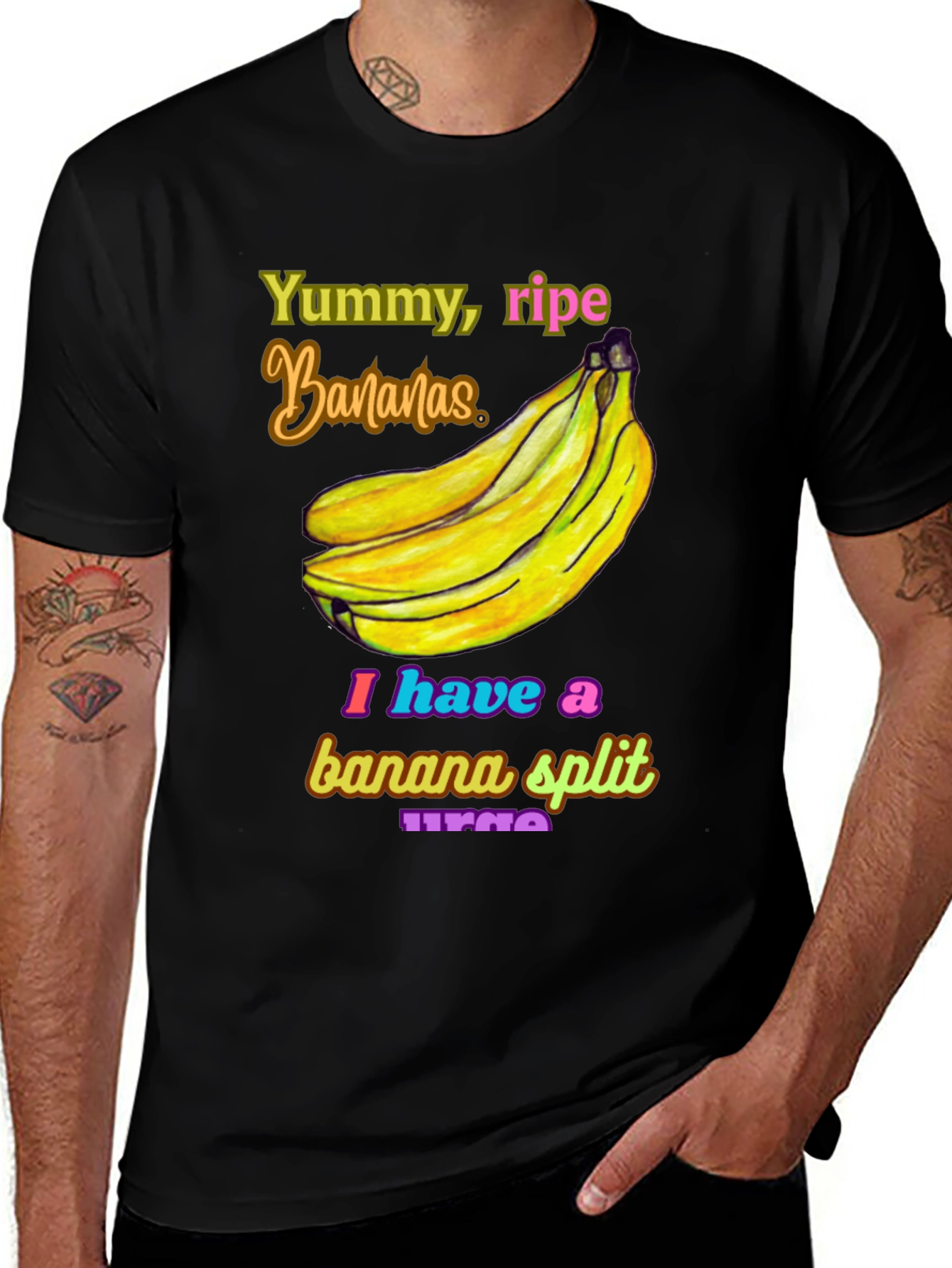 Banana Split Urge T-Shirt - Yummy Ripe Bananas