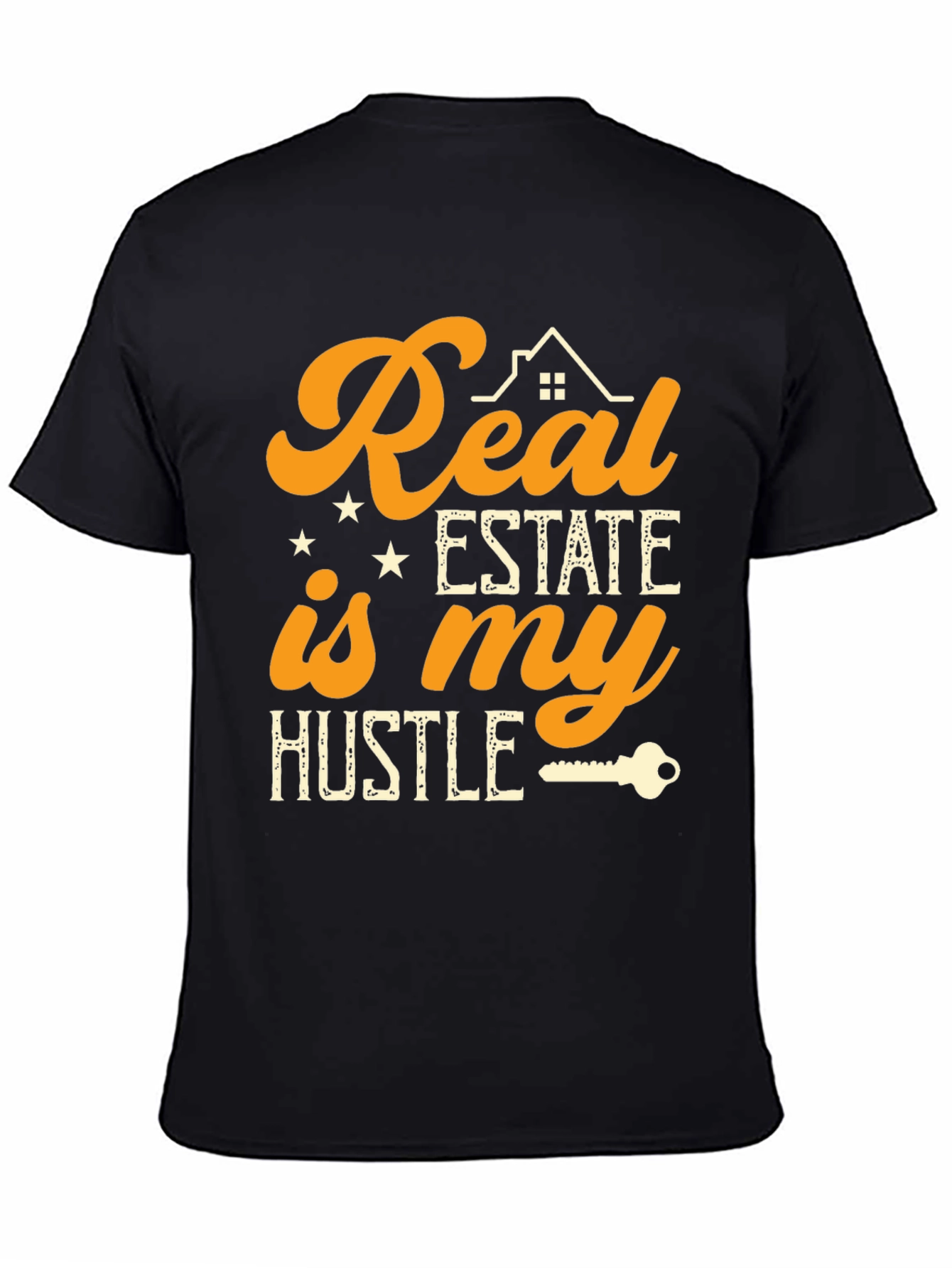 Real Estate Hustle Black Graphic Tee