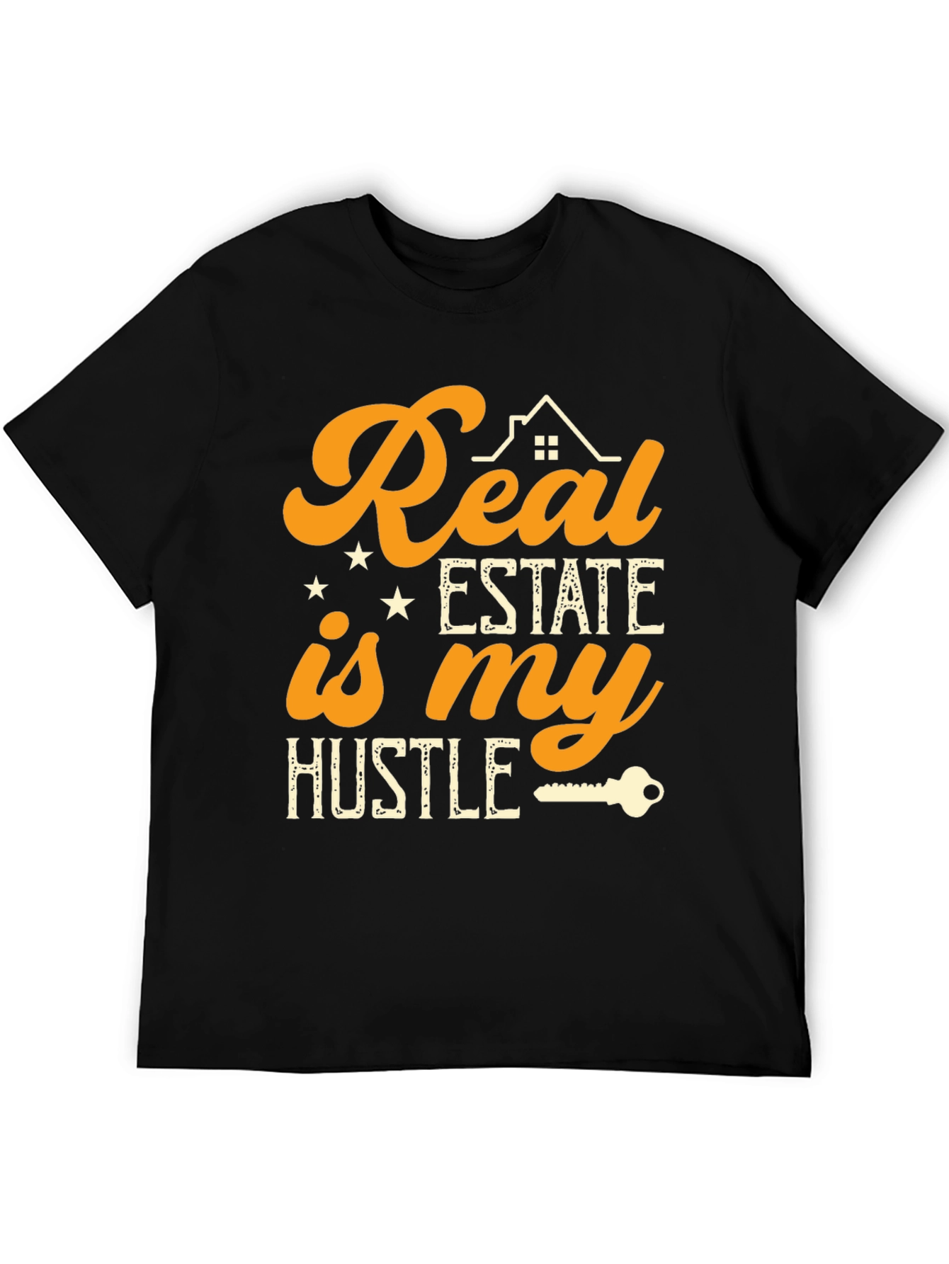 Real Estate Hustle Black Graphic Tee