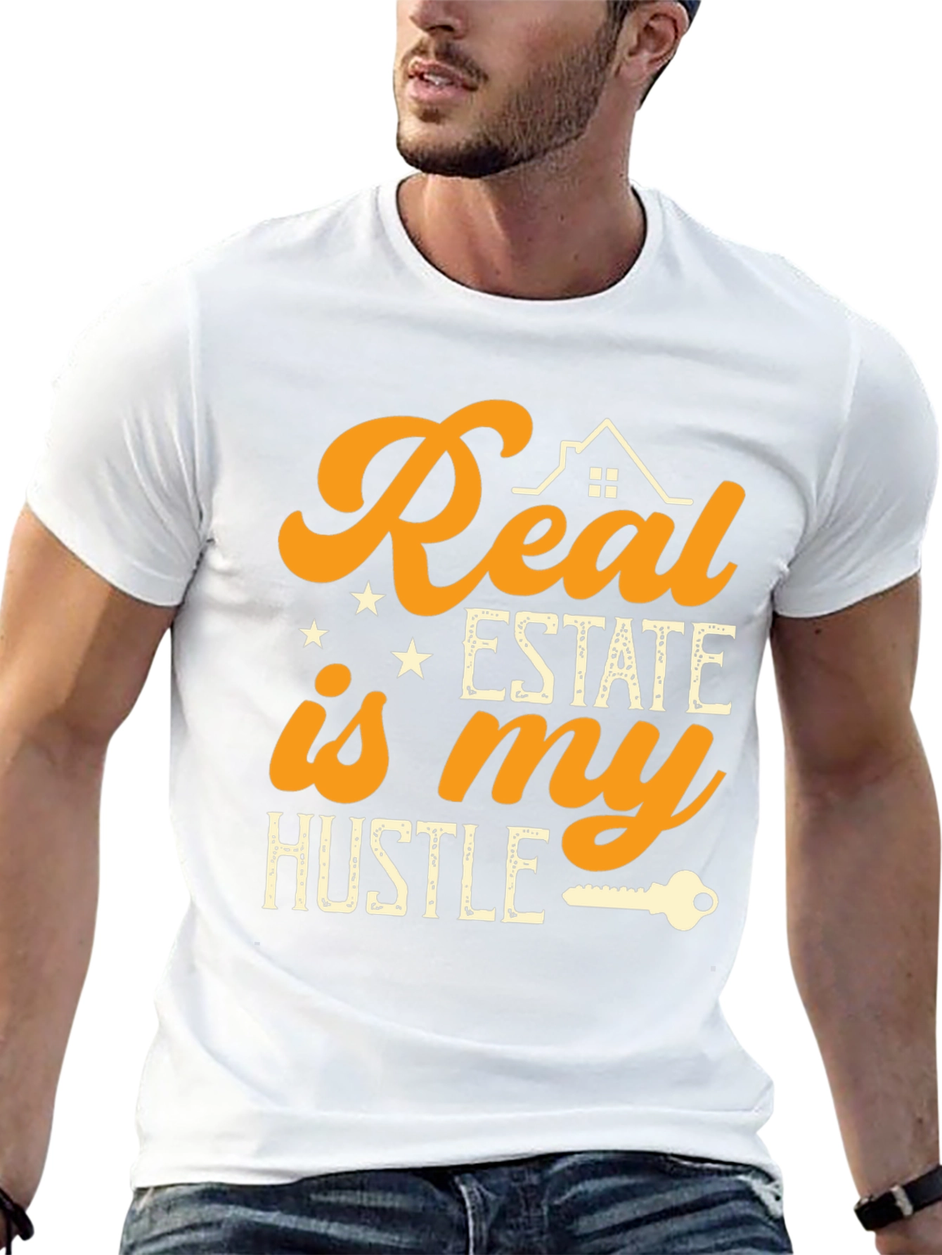 Real Estate Hustle Black Graphic Tee