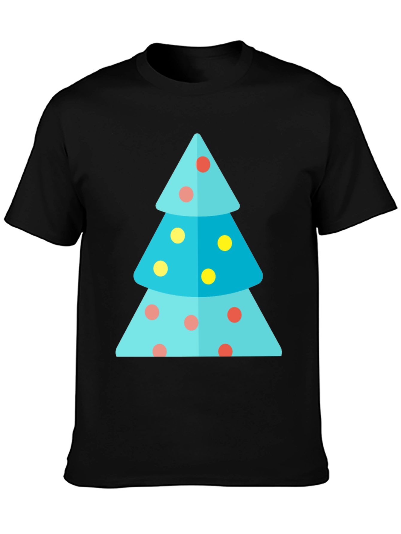 Festive Christmas Tree Graphic Tee - Holiday Apparel