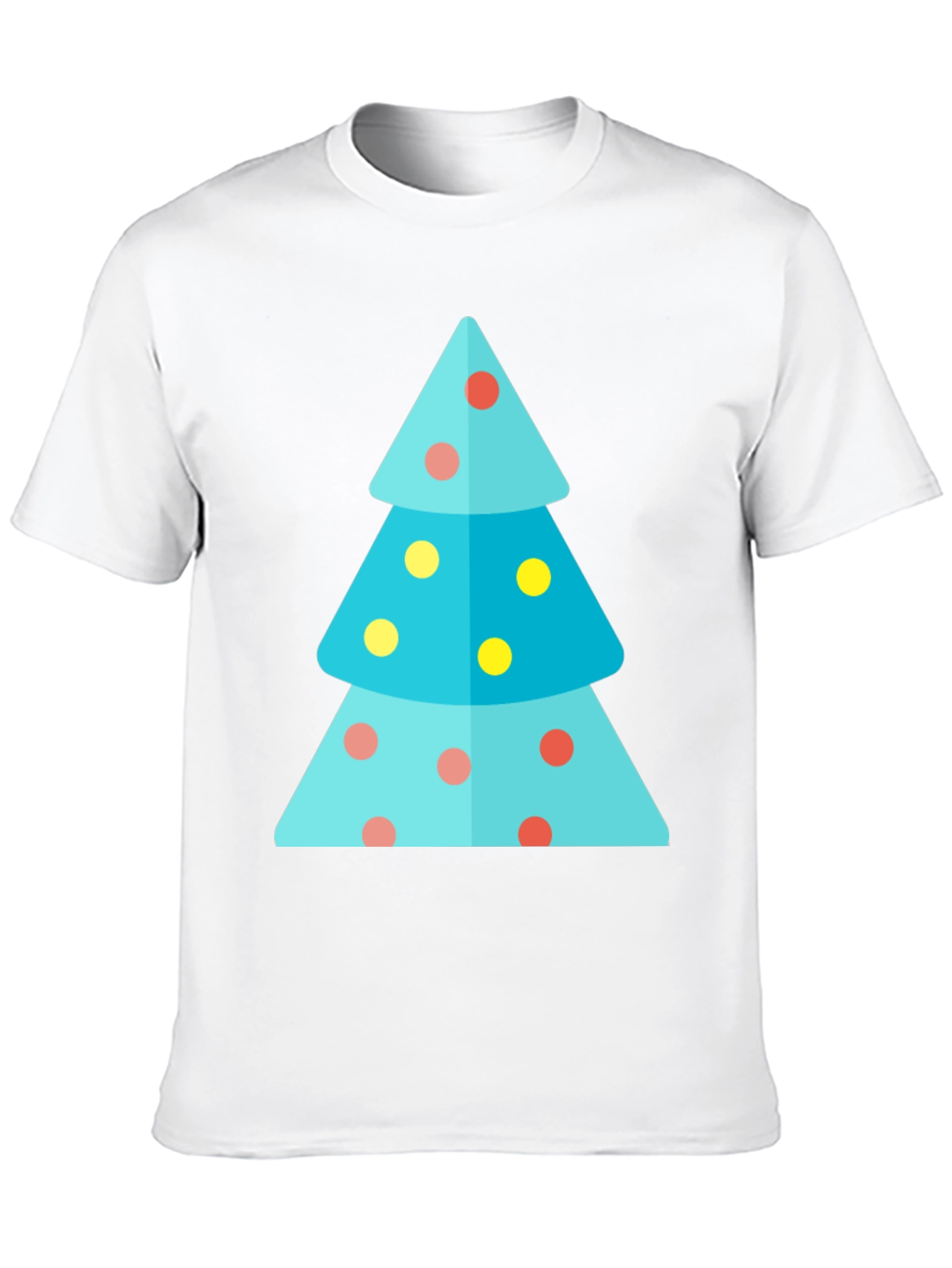 Festive Christmas Tree Graphic Tee - Holiday Apparel