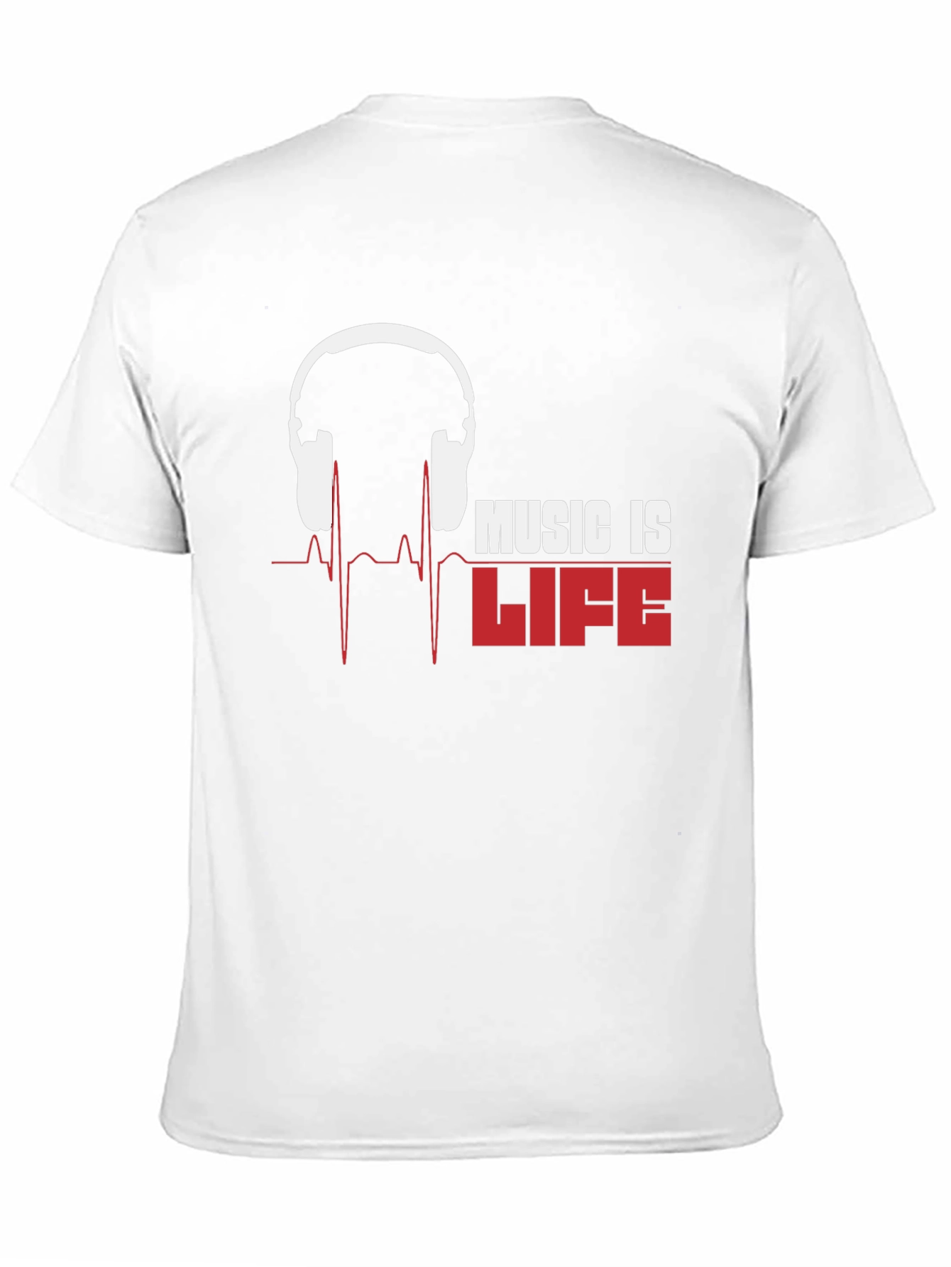 Music Is Life Graphic T-Shirt - Black