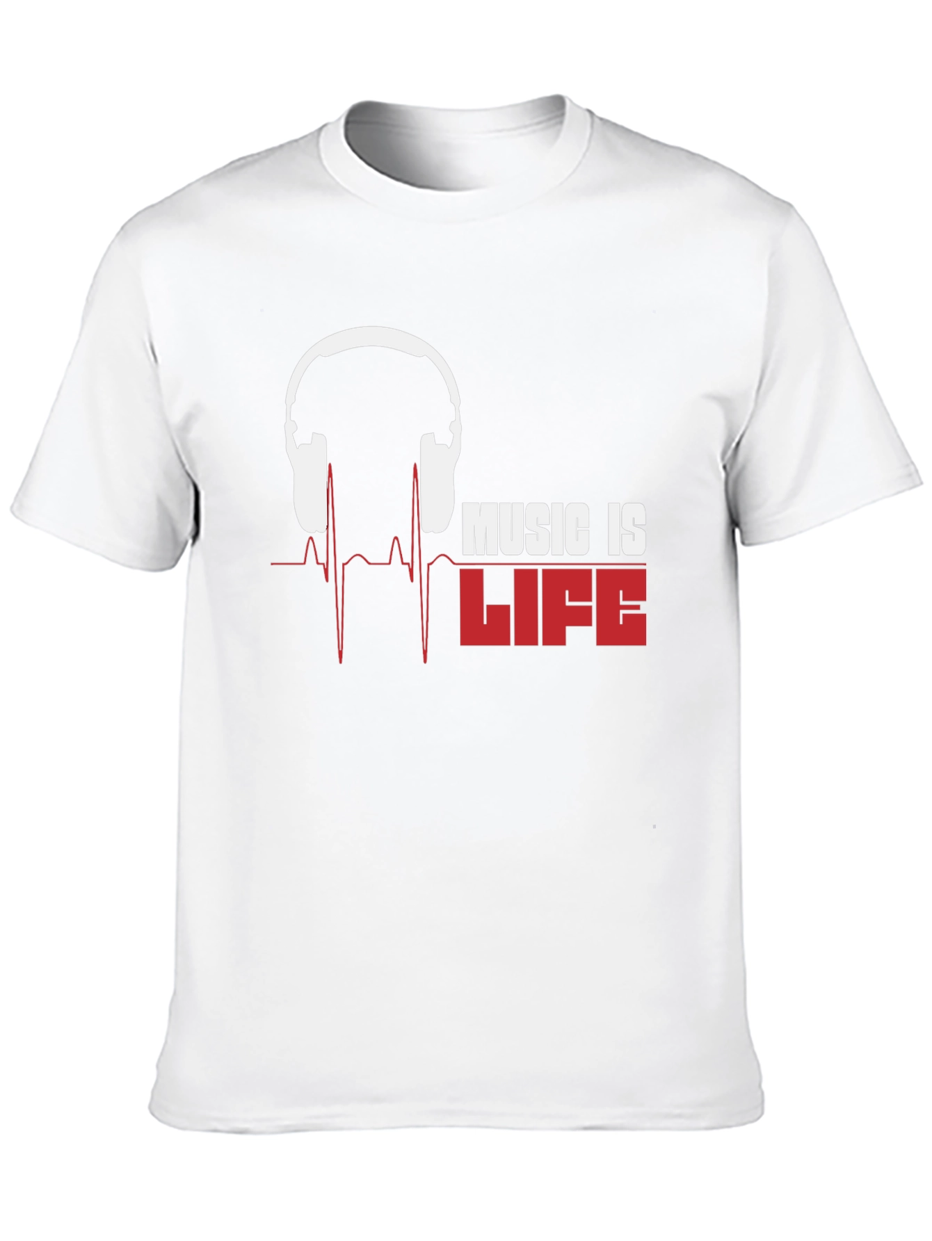 Music Is Life Graphic T-Shirt - Black