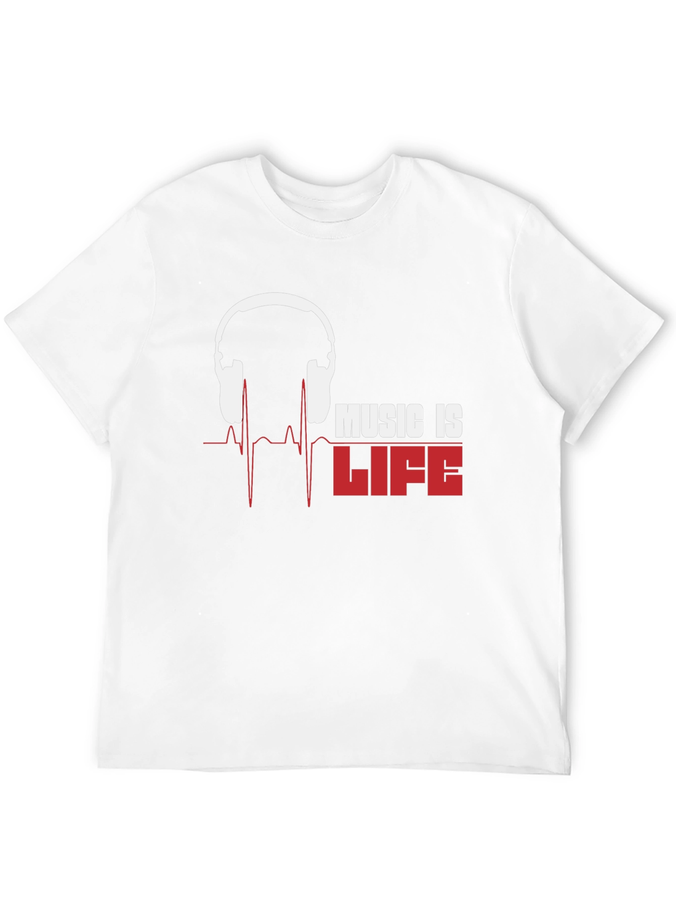 Music Is Life Graphic T-Shirt - Black