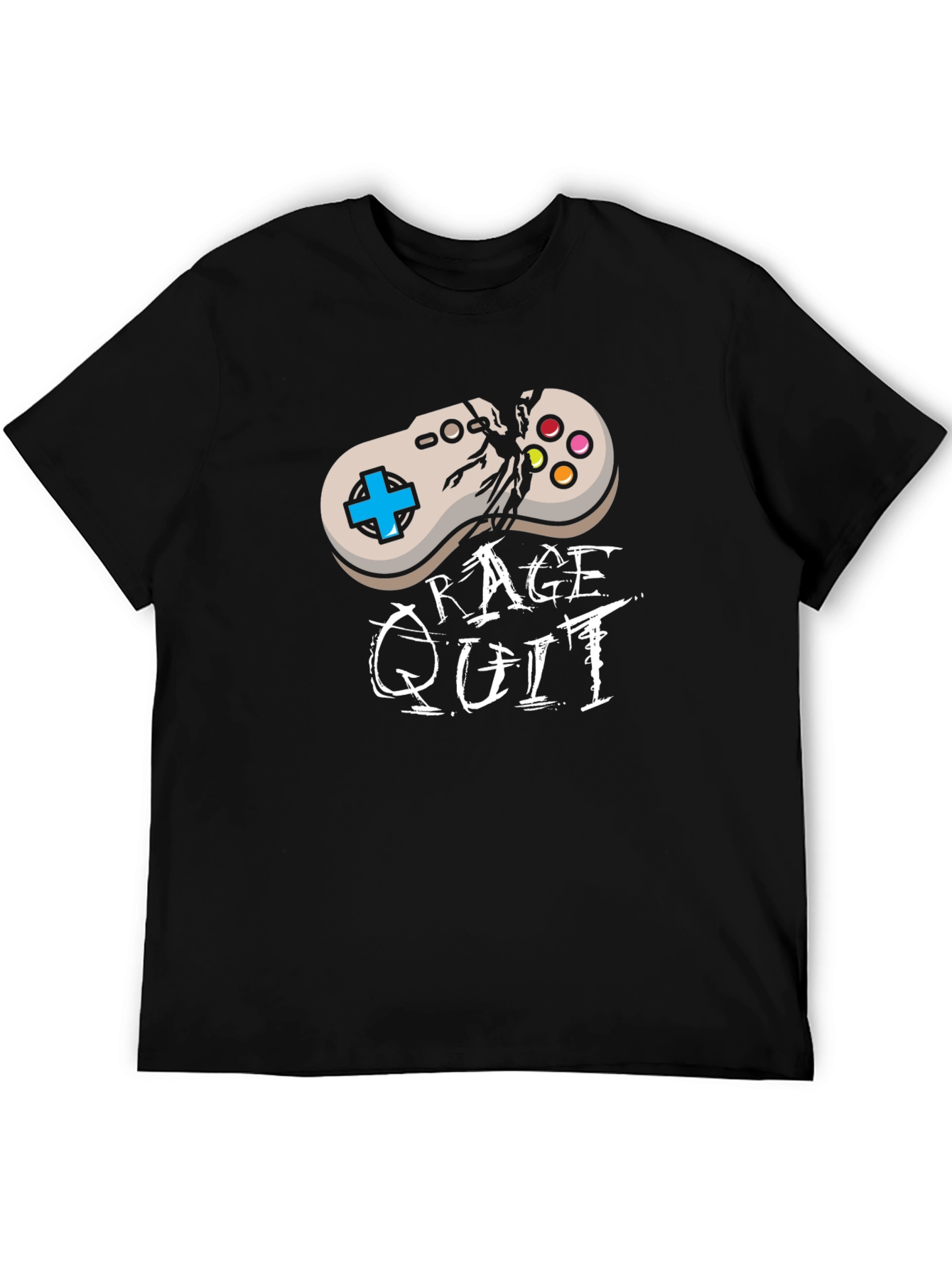 Rage Quit Controller Graphic Black T-Shirt