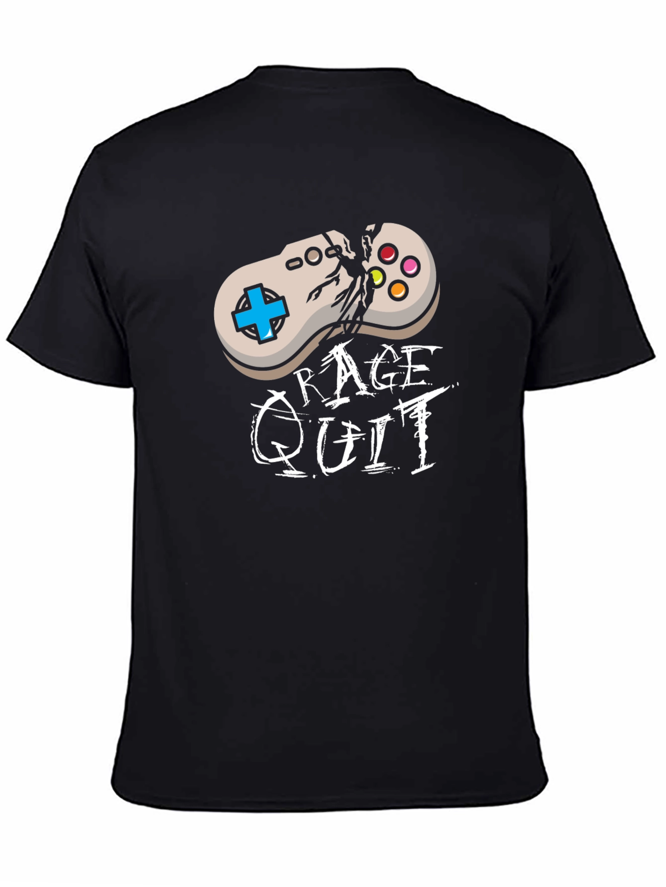 Rage Quit Controller Graphic Black T-Shirt