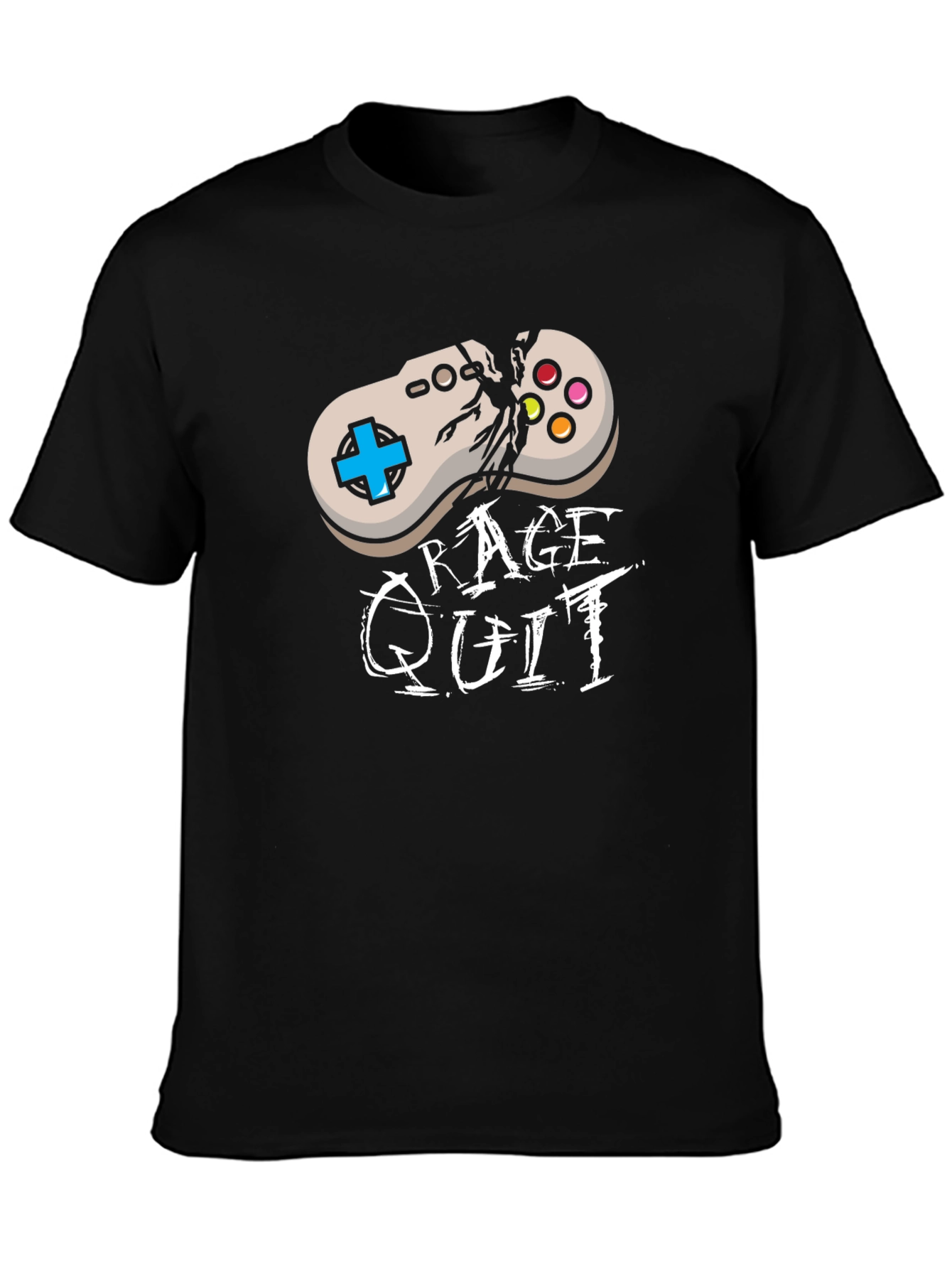 Rage Quit Controller Graphic Black T-Shirt