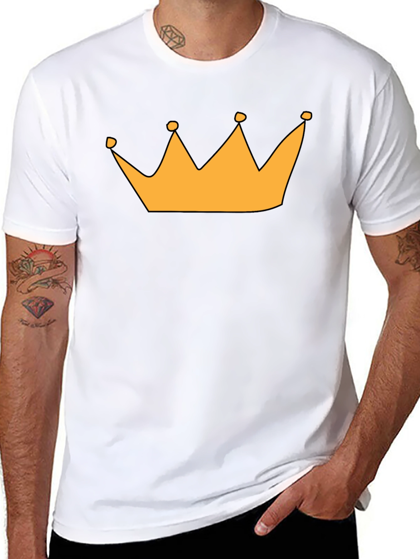 Crown Graphic Tee - Black Short Sleeve