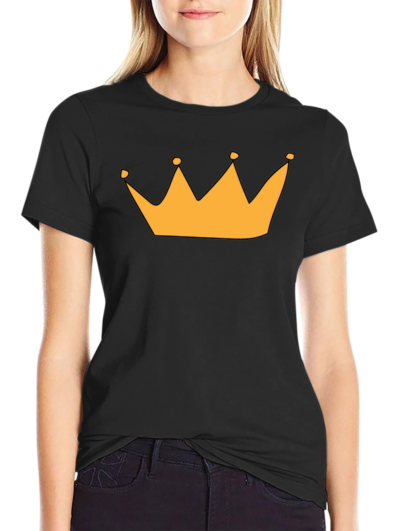 Crown Graphic Tee - Black Short Sleeve