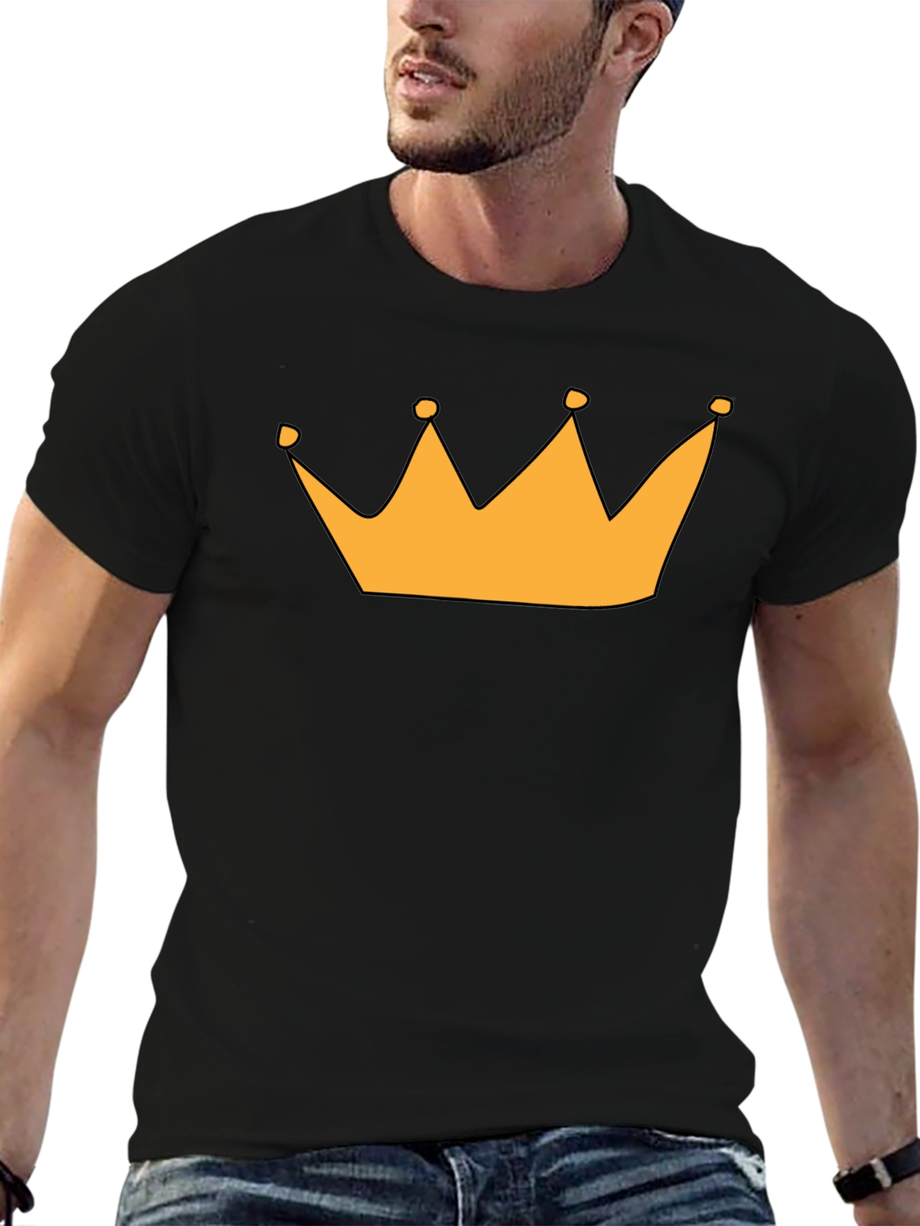 Crown Graphic Tee - Black Short Sleeve