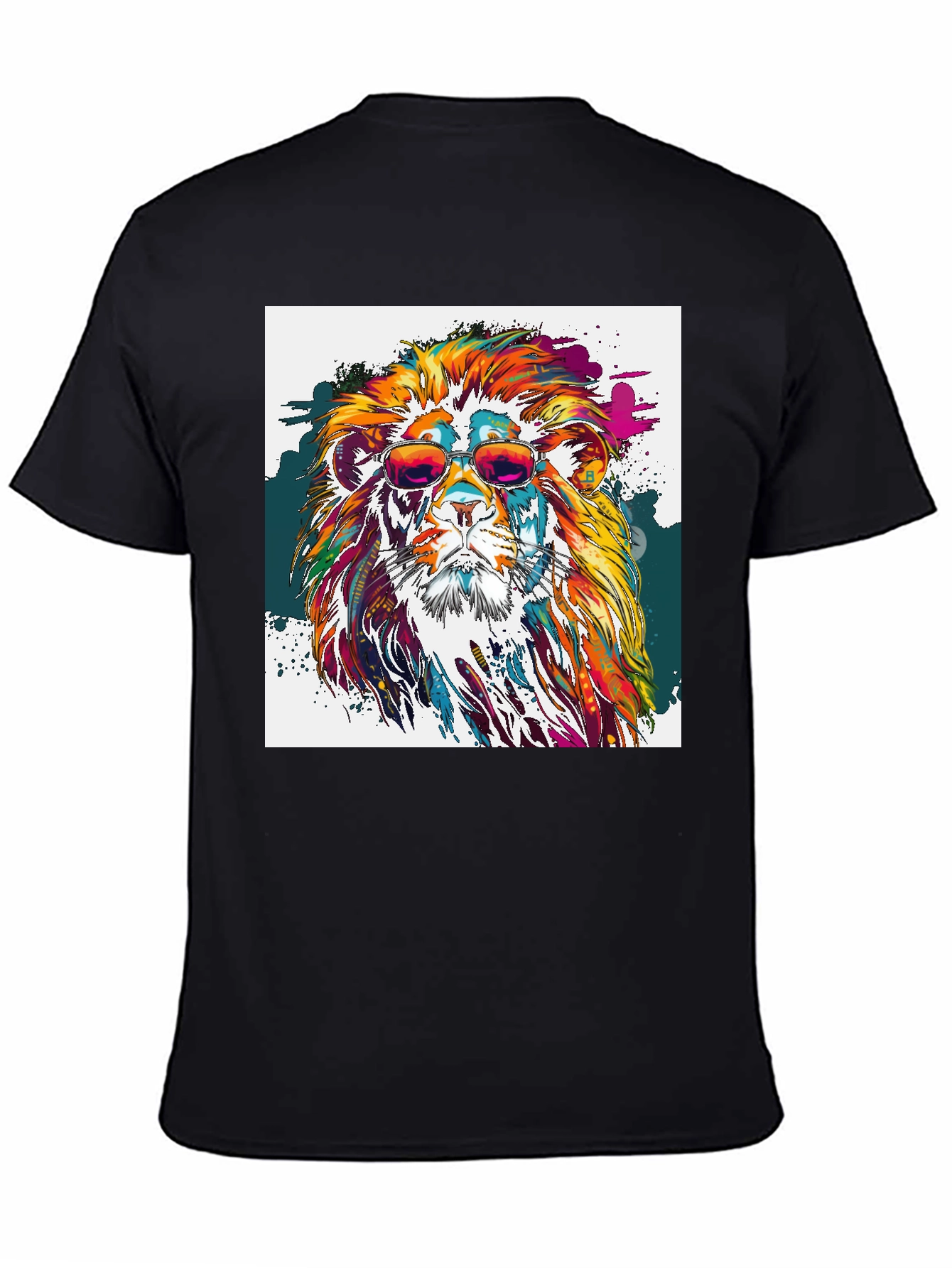 Cool Lion Graphic Tee - Mens Black T-Shirt