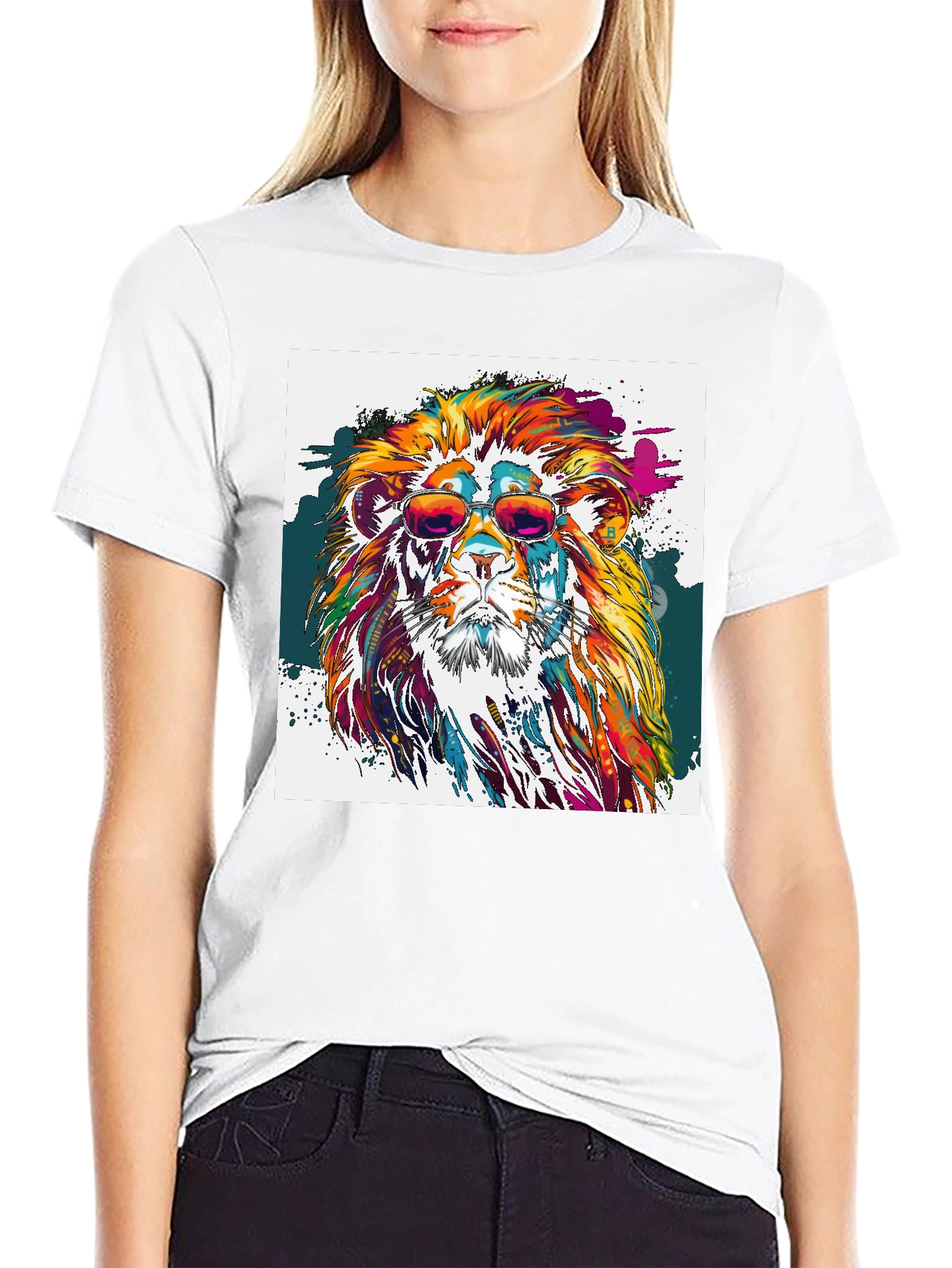 Cool Lion Graphic Tee - Mens Black T-Shirt