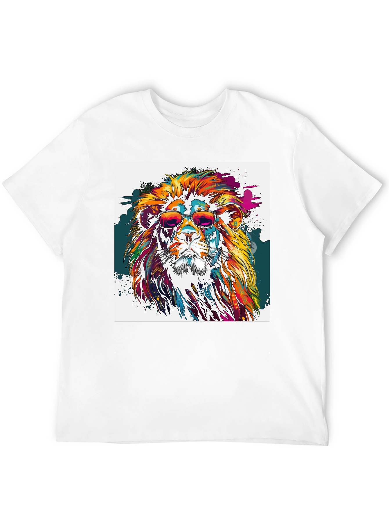 Cool Lion Graphic Tee - Mens Black T-Shirt