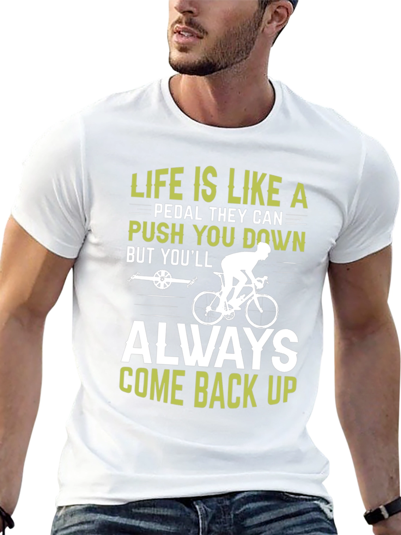 Life Is Like A Pedal T-Shirt Cycling Motivational Tee