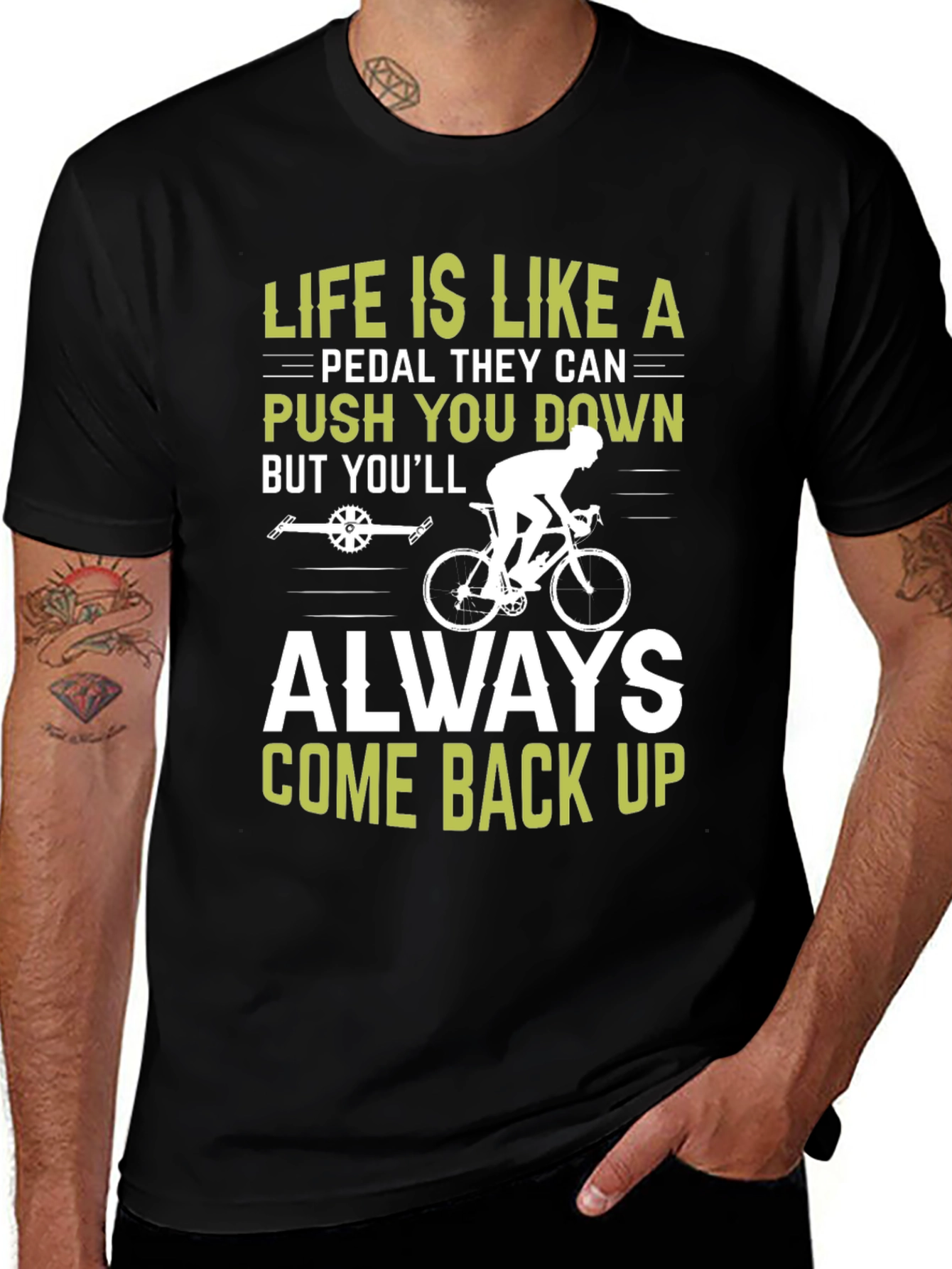 Life Is Like A Pedal T-Shirt Cycling Motivational Tee