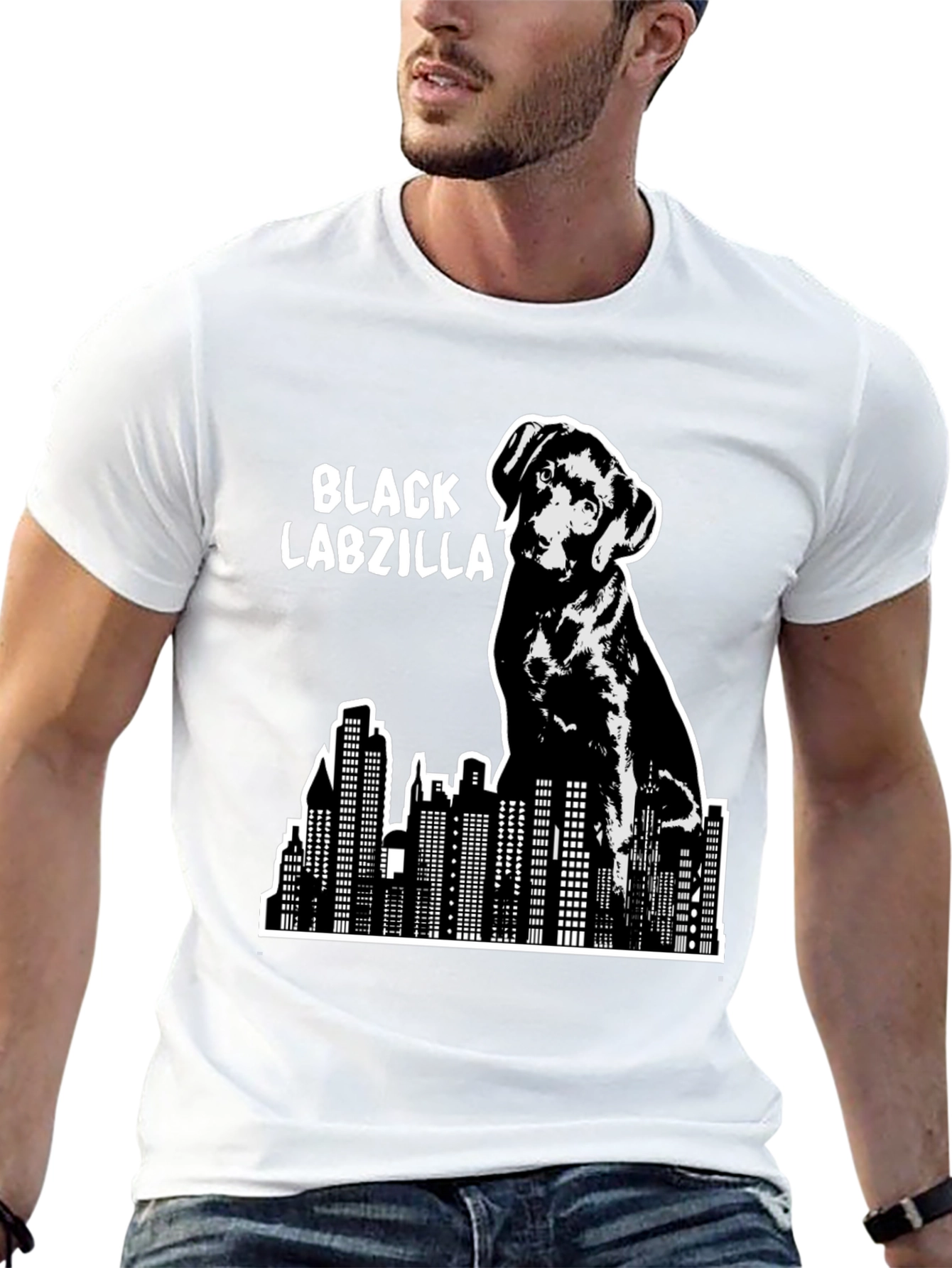 Black Labzilla T-Shirt - Dog Lover Apparel