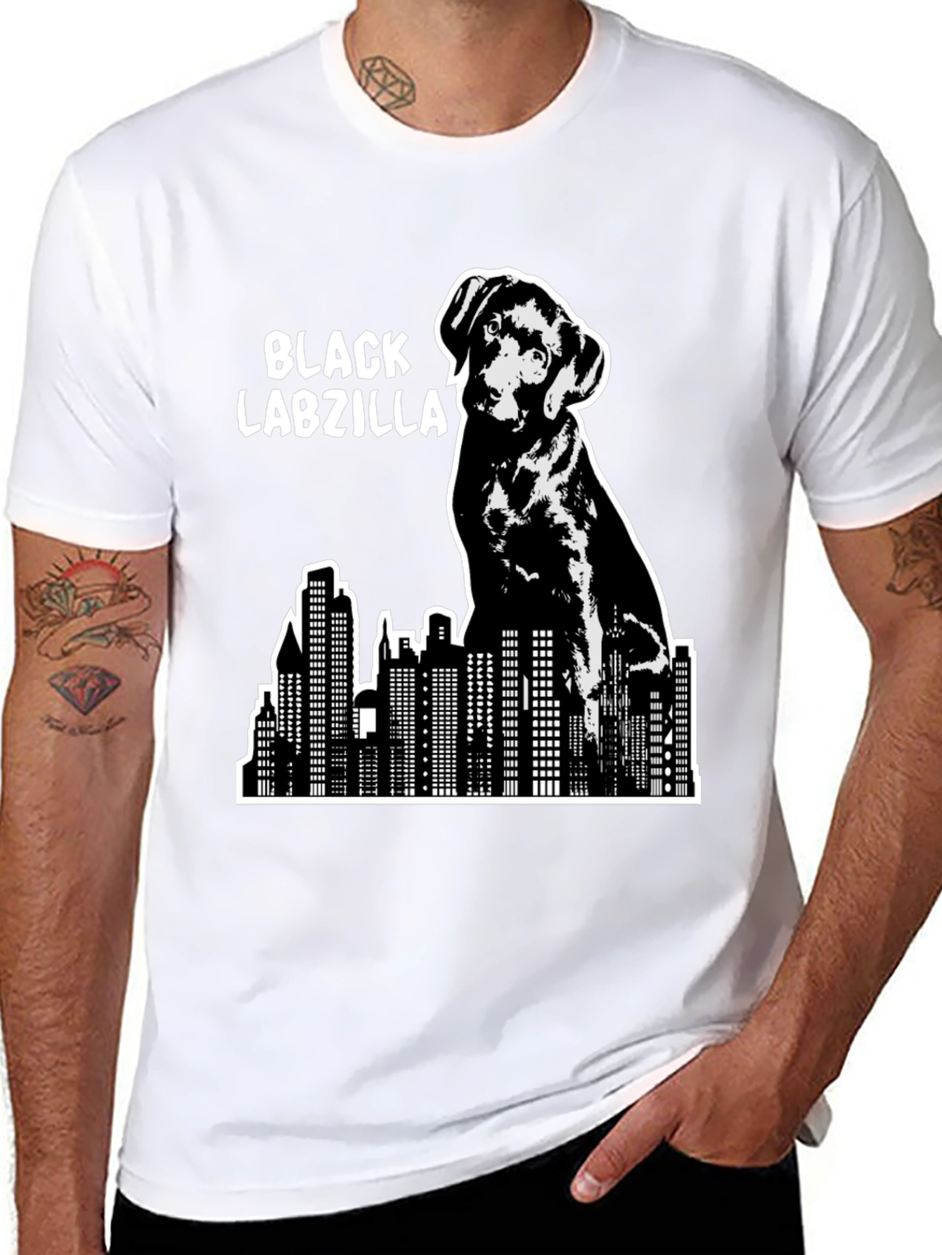 Black Labzilla T-Shirt - Dog Lover Apparel