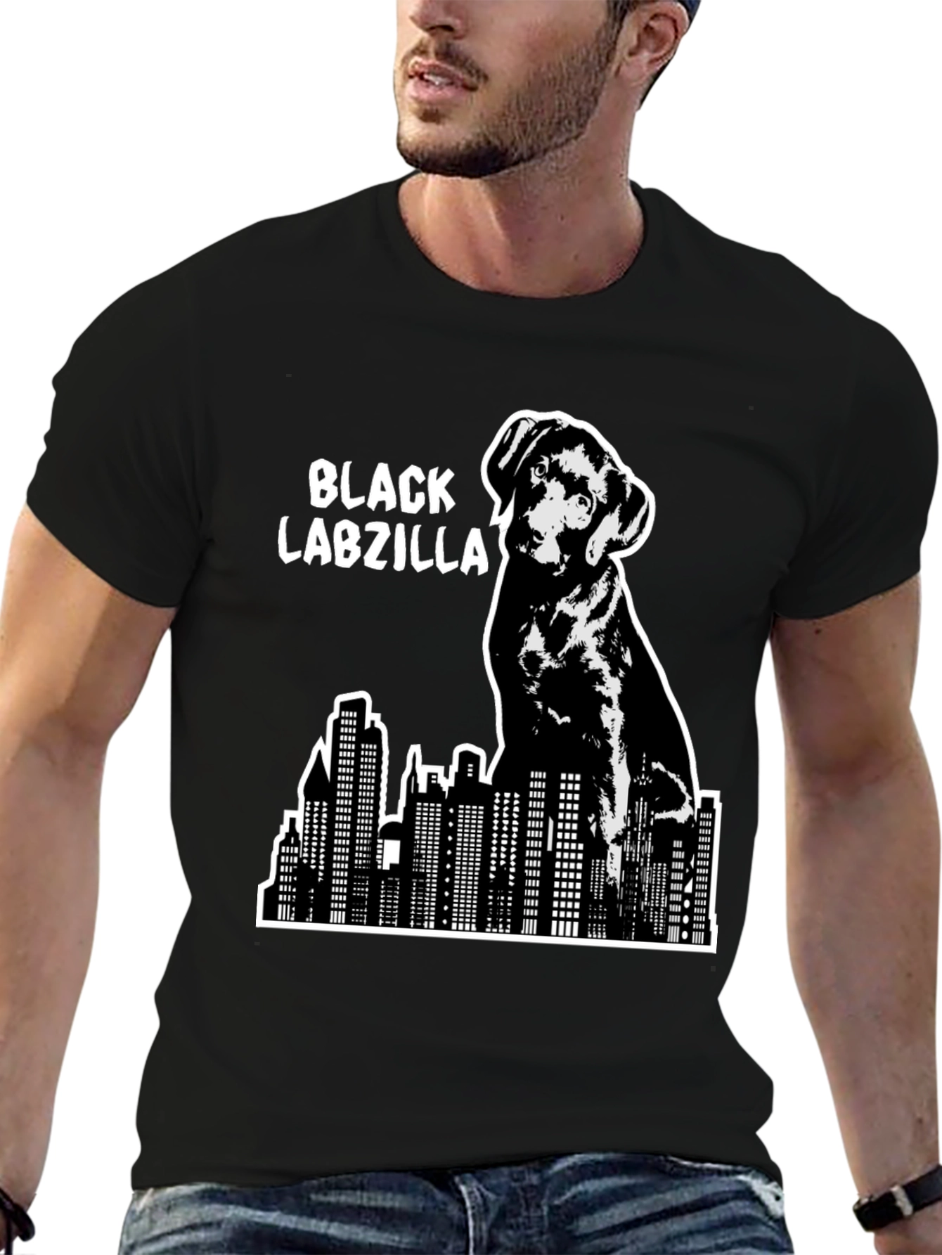 Black Labzilla T-Shirt - Dog Lover Apparel