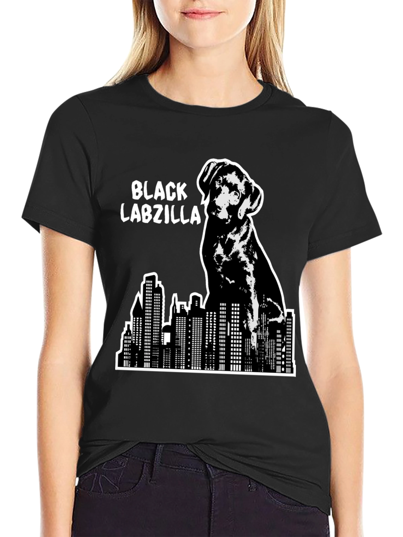 Black Labzilla T-Shirt - Dog Lover Apparel