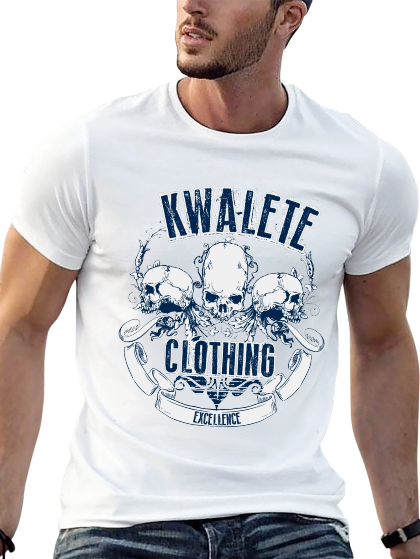 Kwalete Clothing Skull Graphic T-Shirt