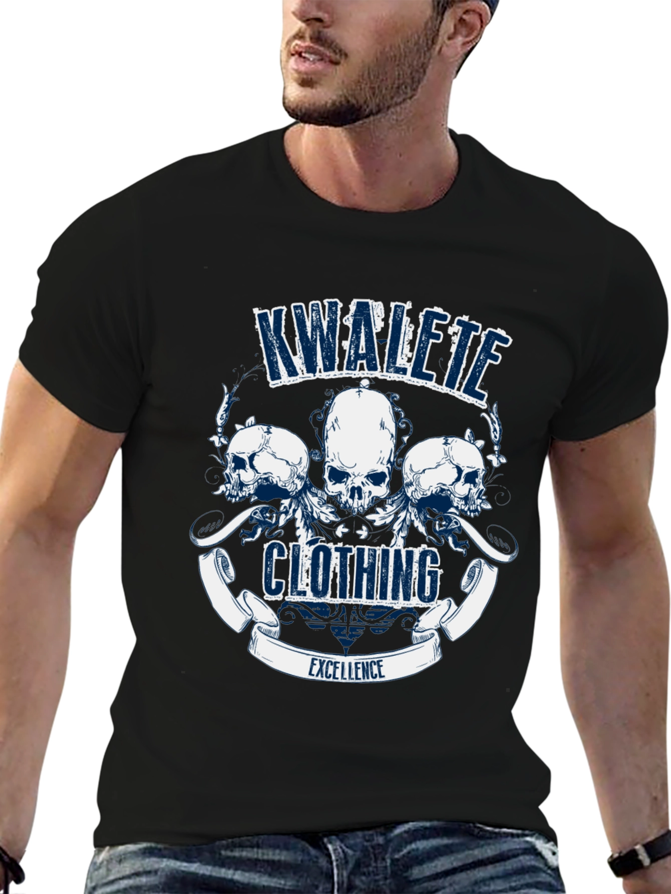 Kwalete Clothing Skull Graphic T-Shirt
