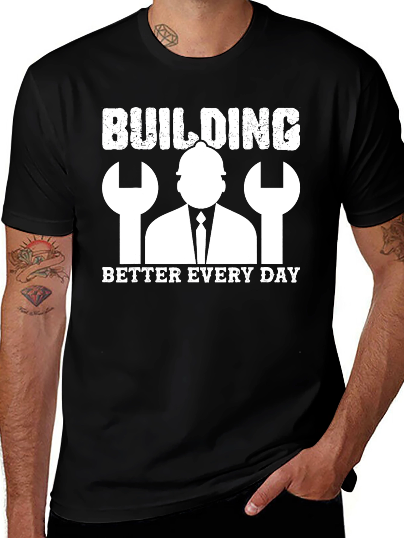Building Better Every Day Graphic Tee - Black