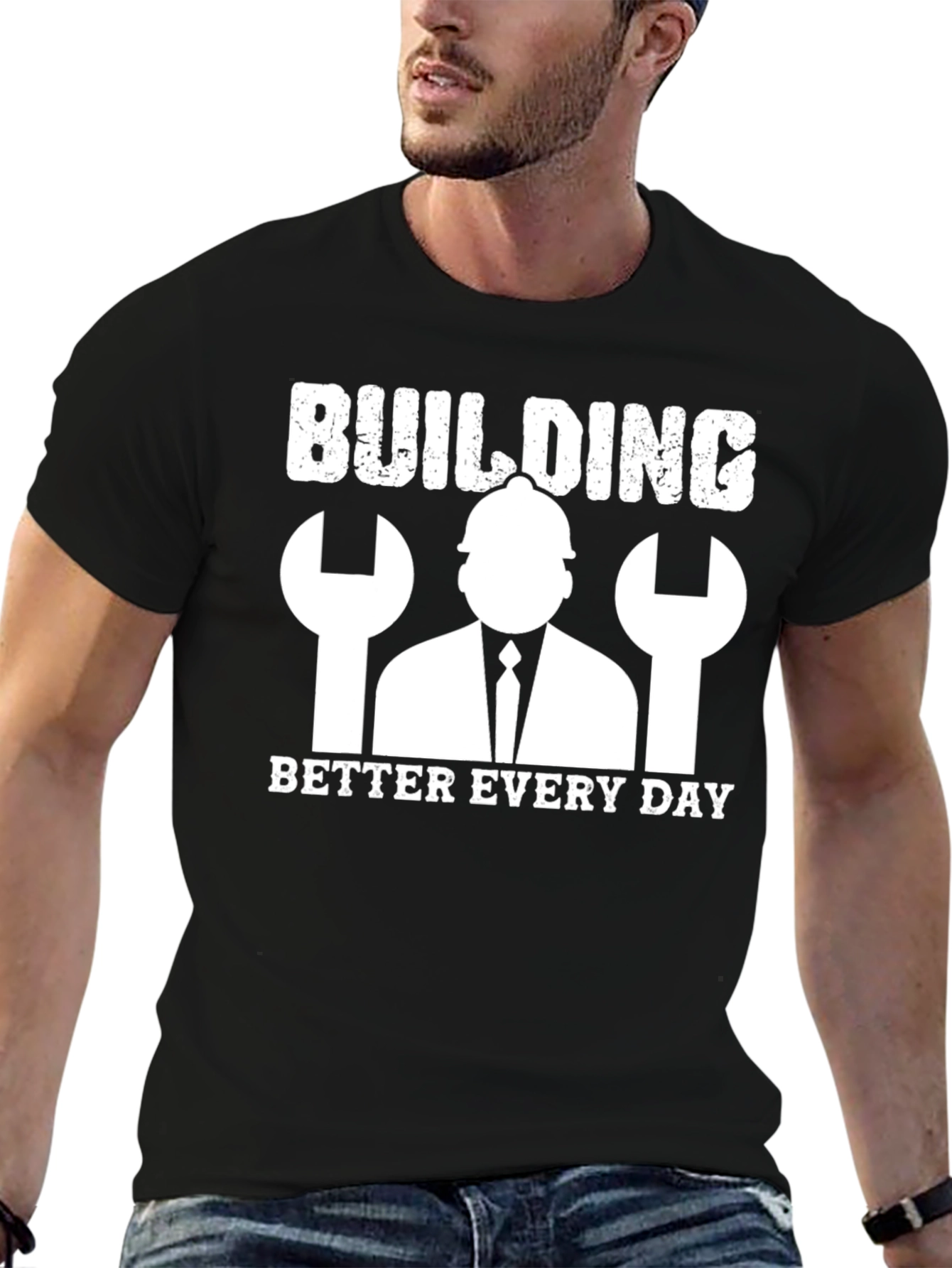 Building Better Every Day Graphic Tee - Black
