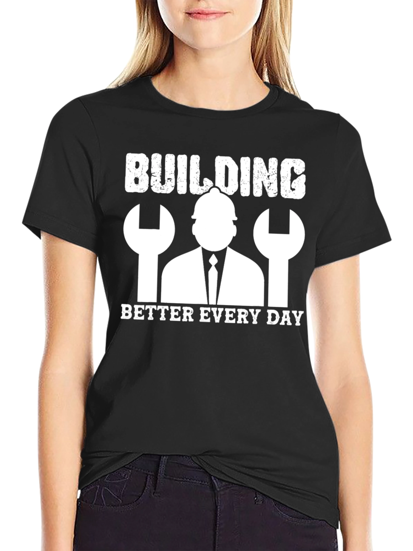 Building Better Every Day Graphic Tee - Black