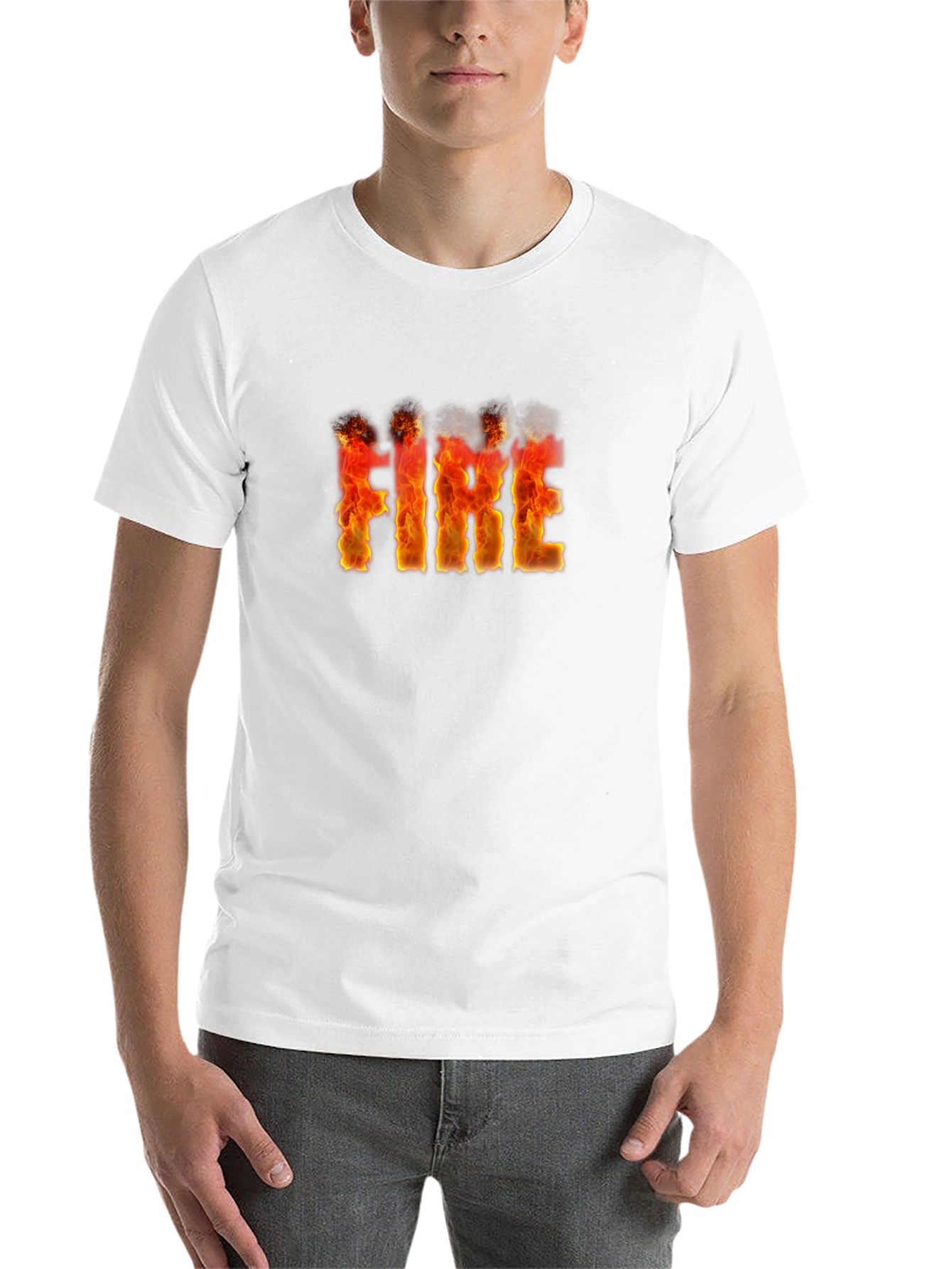 Flaming FIRE Graphic Black T-Shirt
