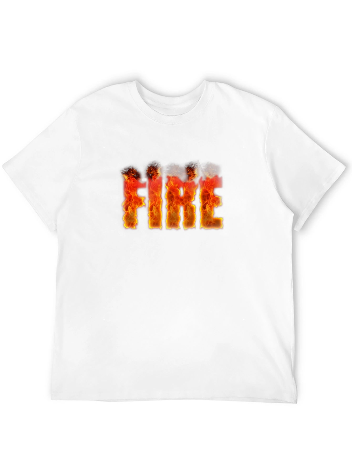 Flaming FIRE Graphic Black T-Shirt
