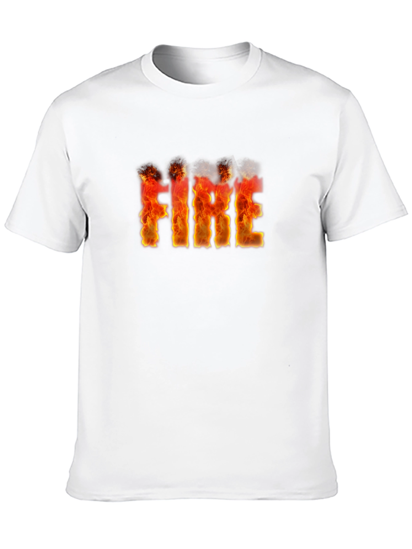 Flaming FIRE Graphic Black T-Shirt