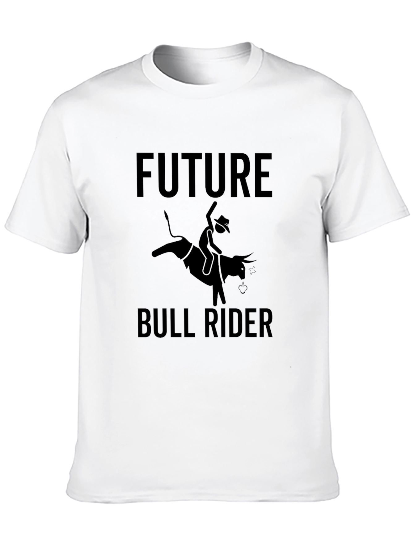 Future Bull Rider Black Graphic T-Shirt
