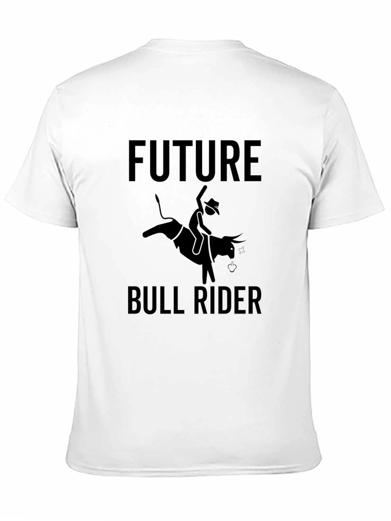 Future Bull Rider Black Graphic T-Shirt