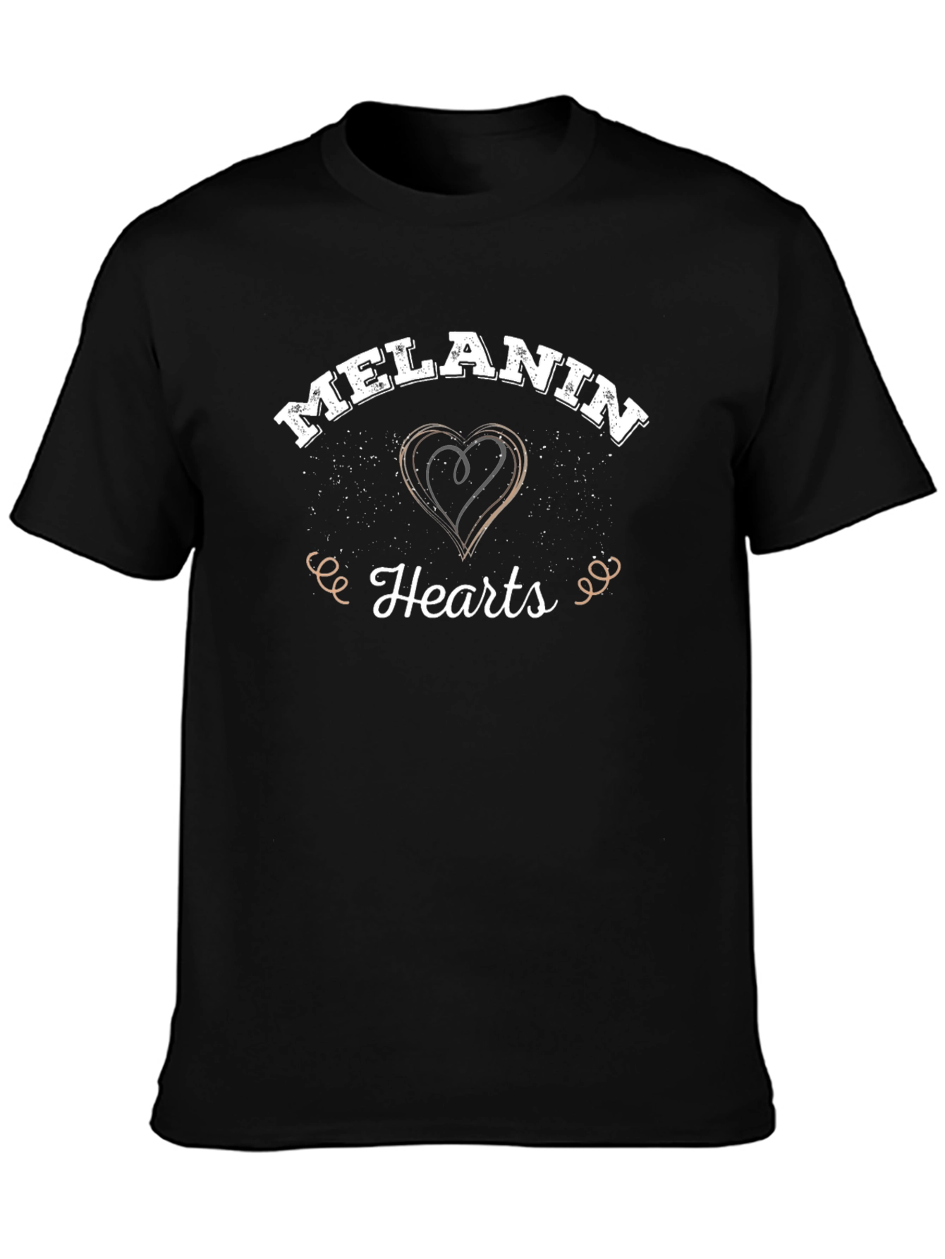 Melanin Hearts Graphic Tee - Black