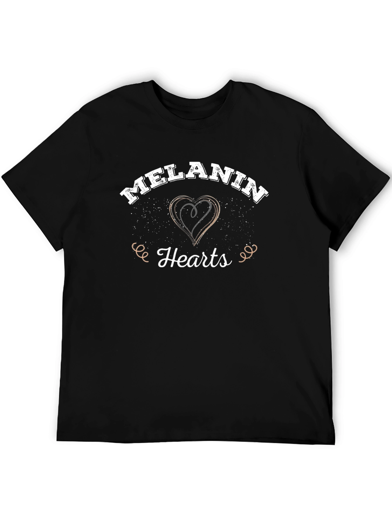 Melanin Hearts Graphic Tee - Black