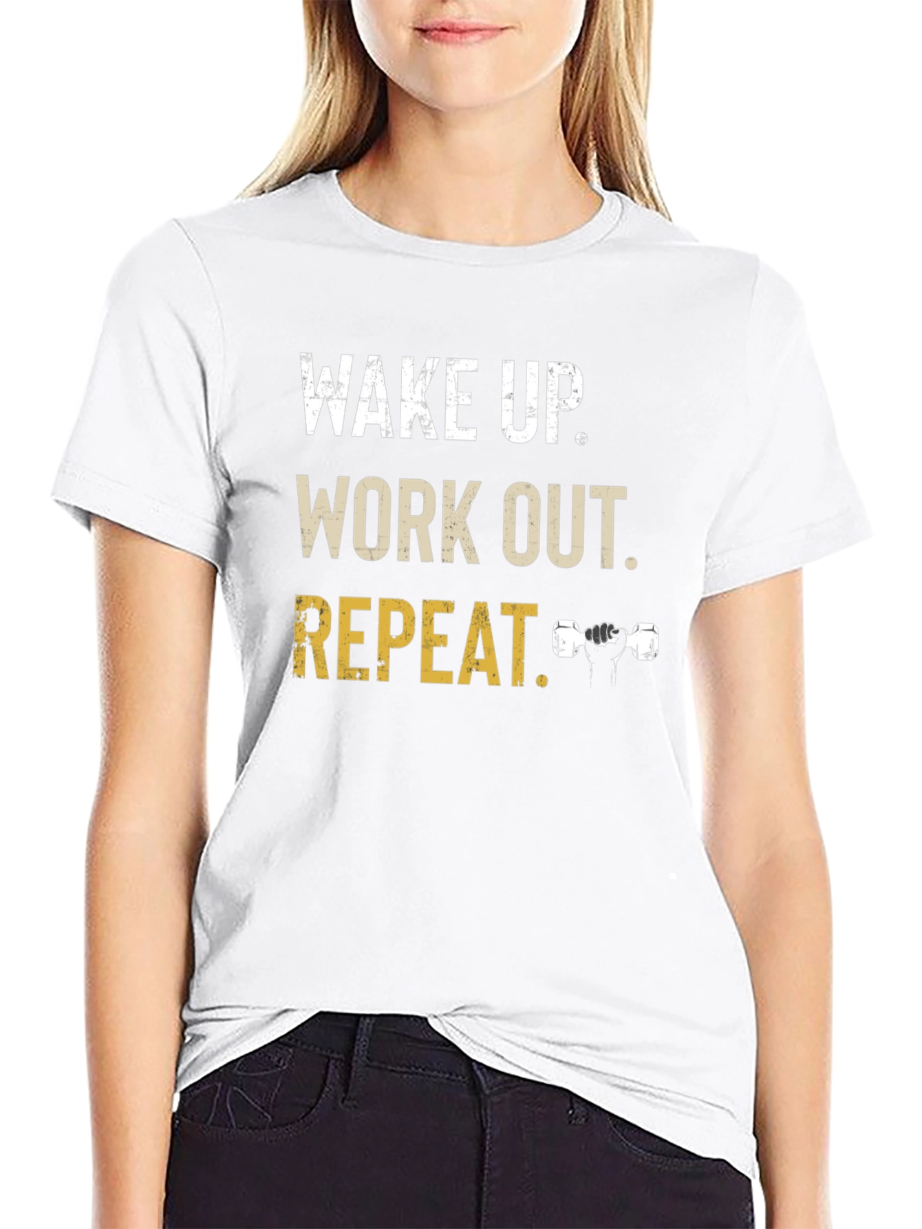 Wake Up Work Out Repeat Graphic Tee