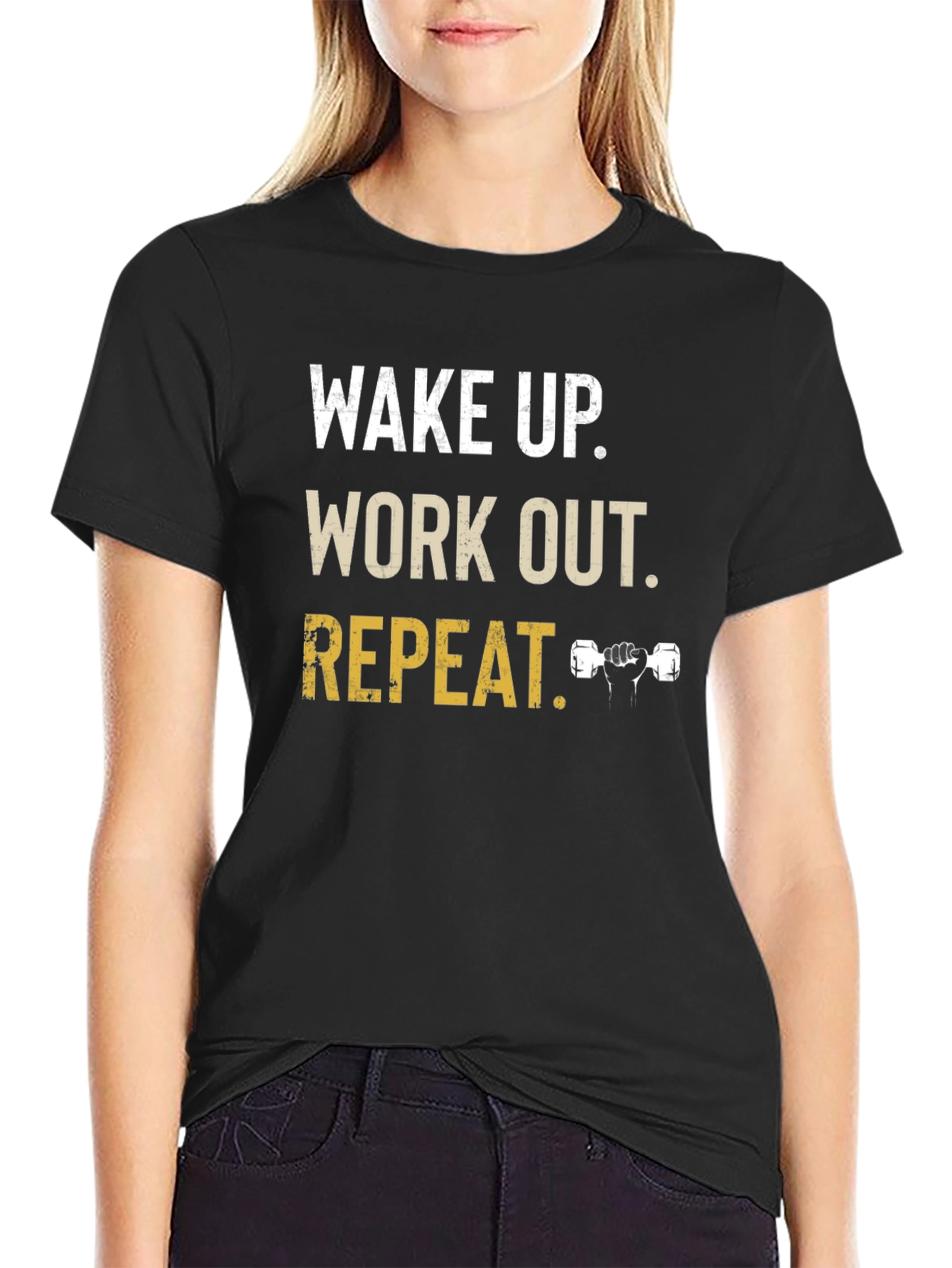 Wake Up Work Out Repeat Graphic Tee