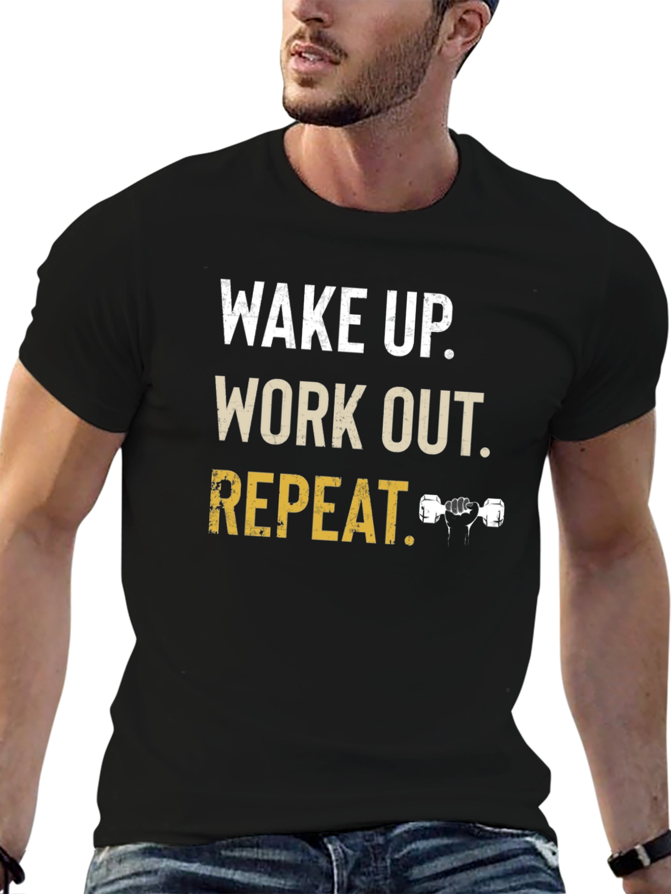 Wake Up Work Out Repeat Graphic Tee