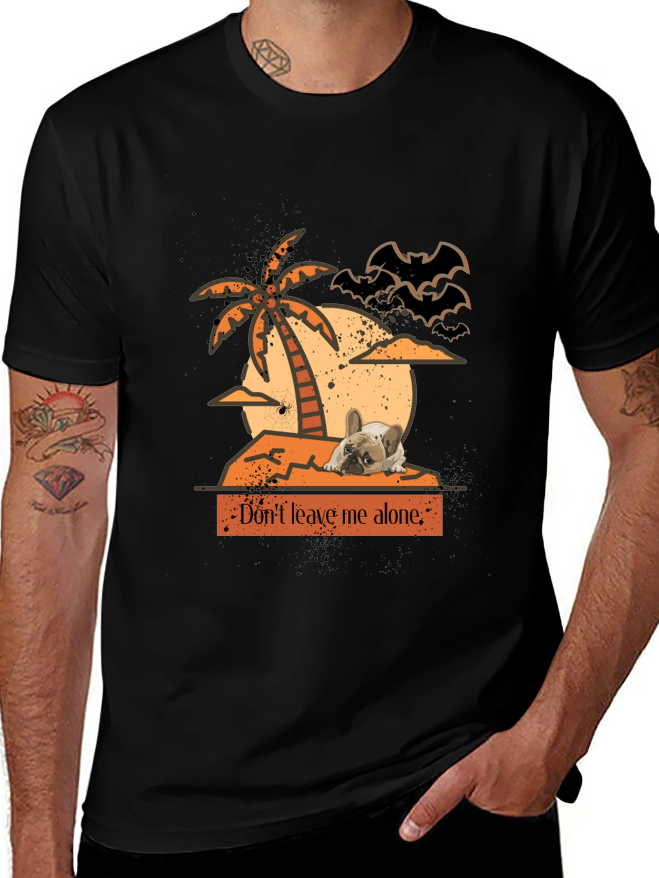 Dont Leave Me Alone Halloween Frenchie T-Shirt
