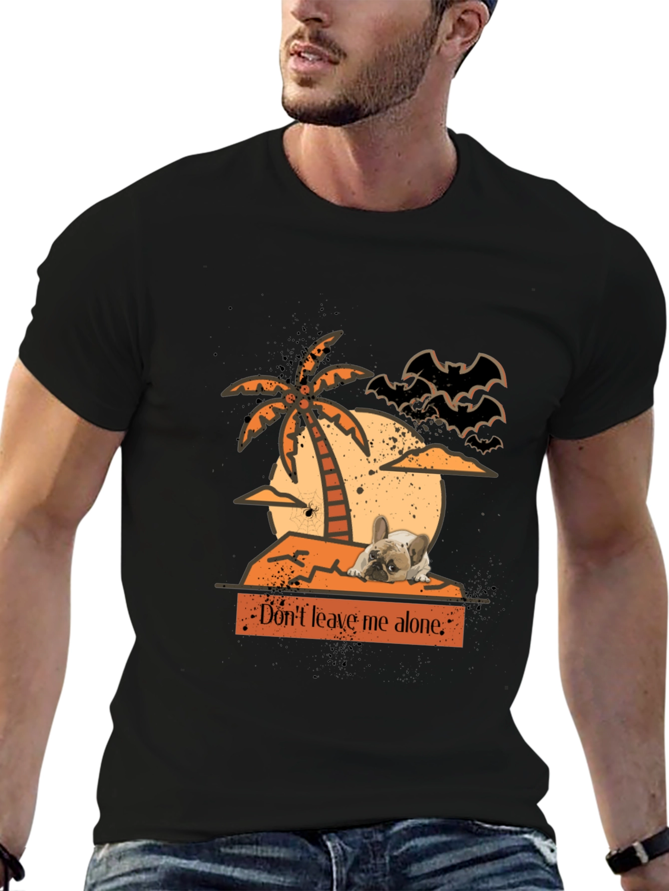 Dont Leave Me Alone Halloween Frenchie T-Shirt