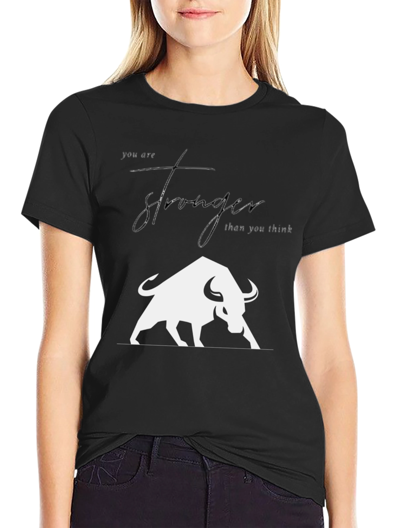 Stronger Than You Think Bull Graphic Tee