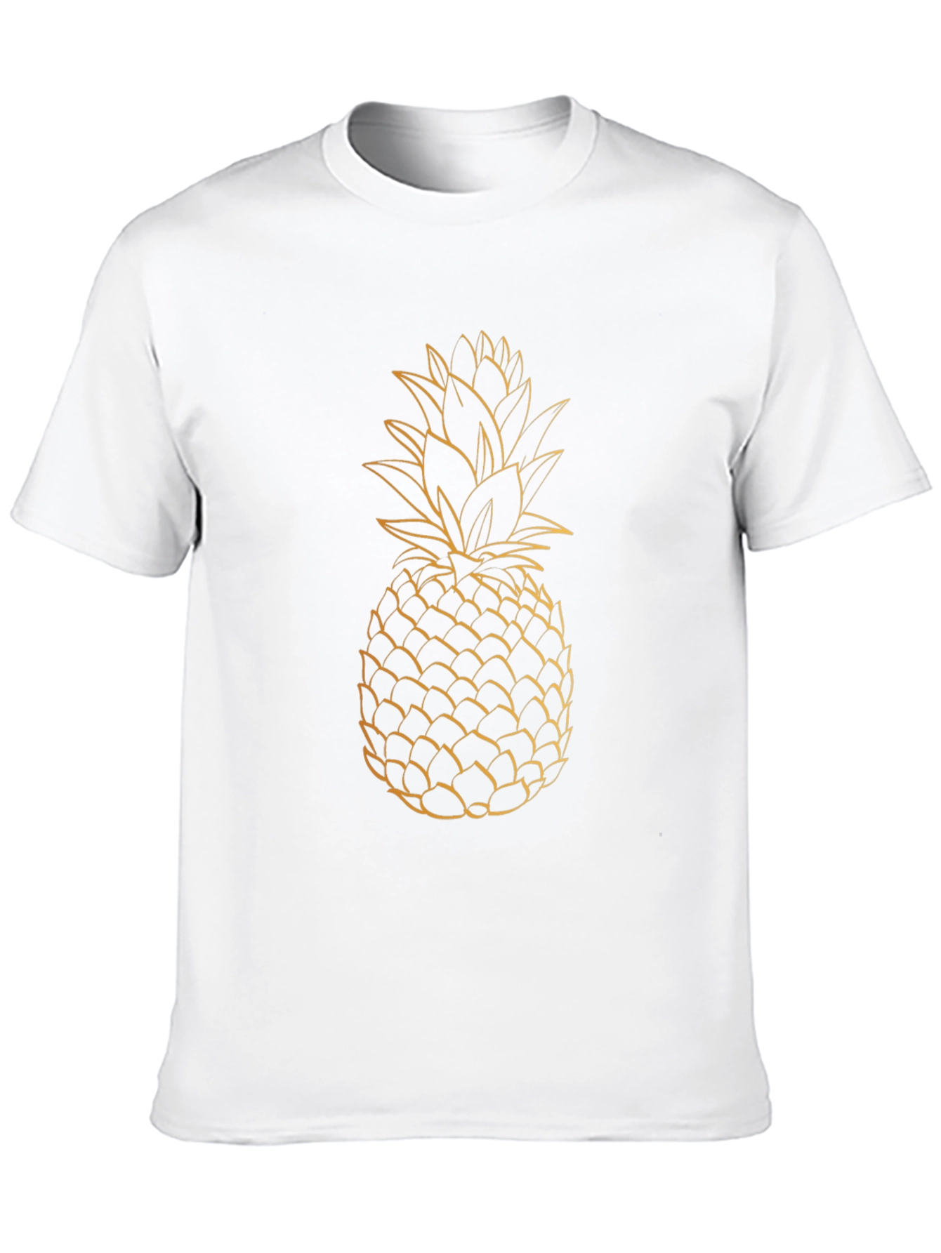 Pineapple Graphic Tee - Black Casual T-Shirt