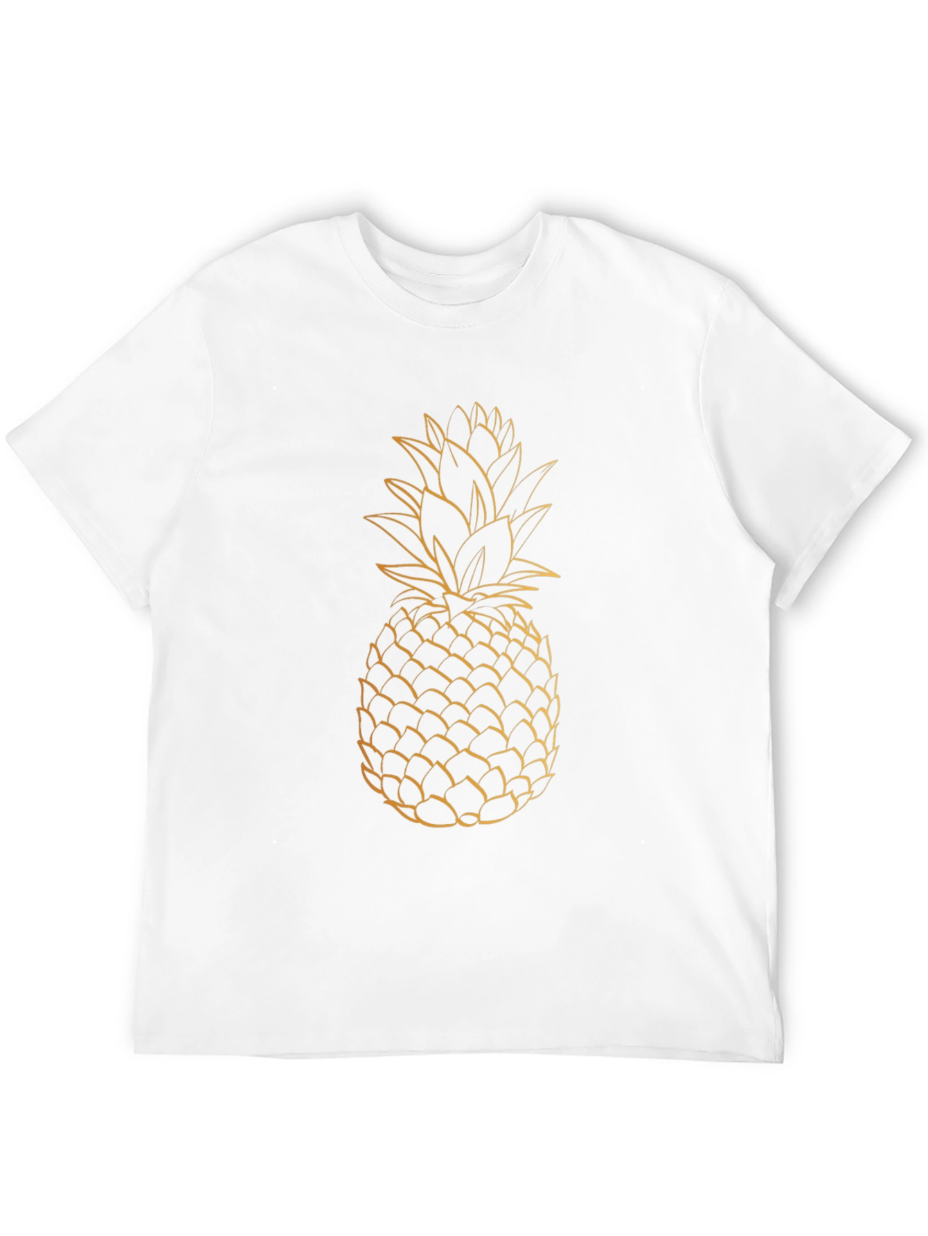 Pineapple Graphic Tee - Black Casual T-Shirt