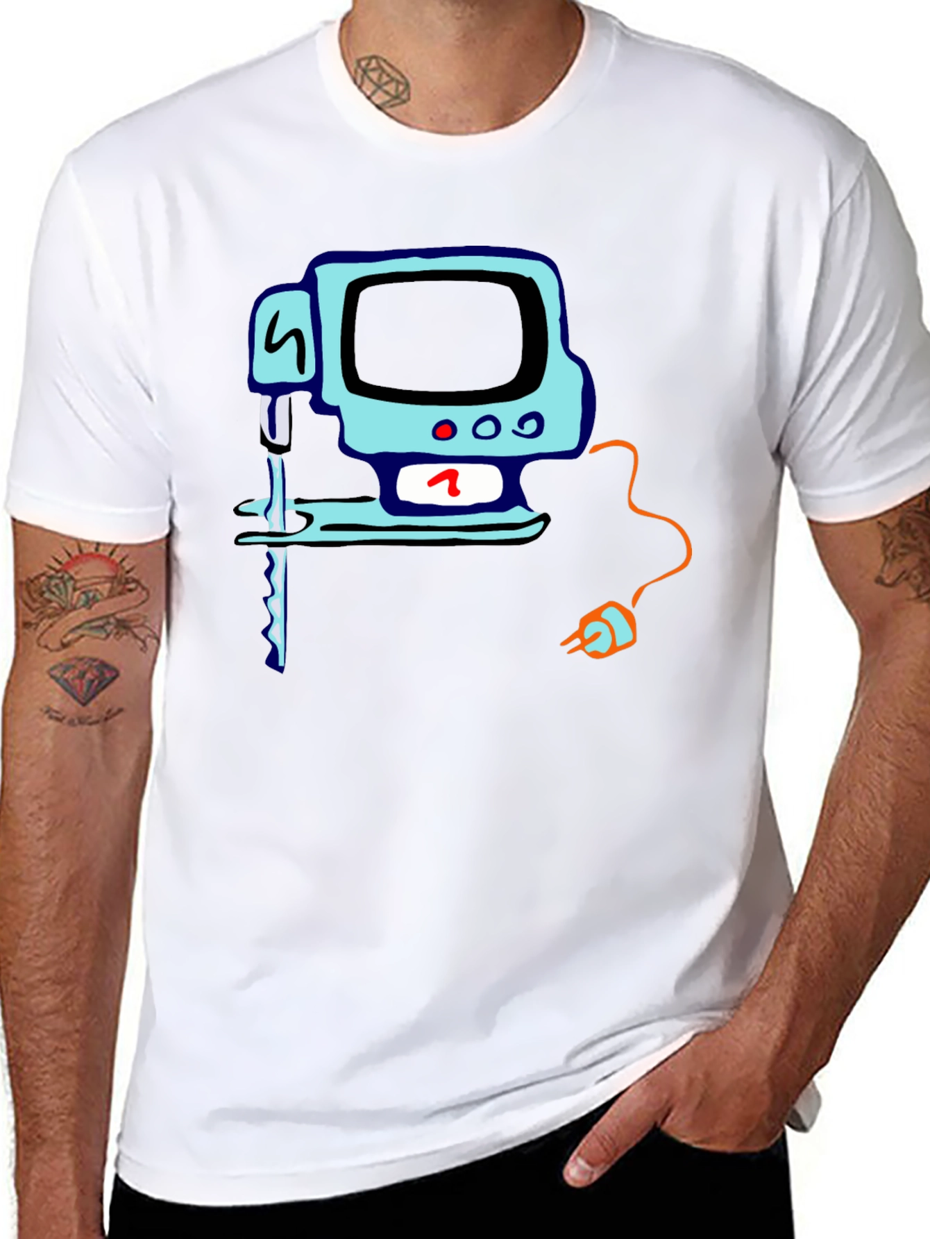 Retro Computer Graphic T-Shirt - Classic Tech Style