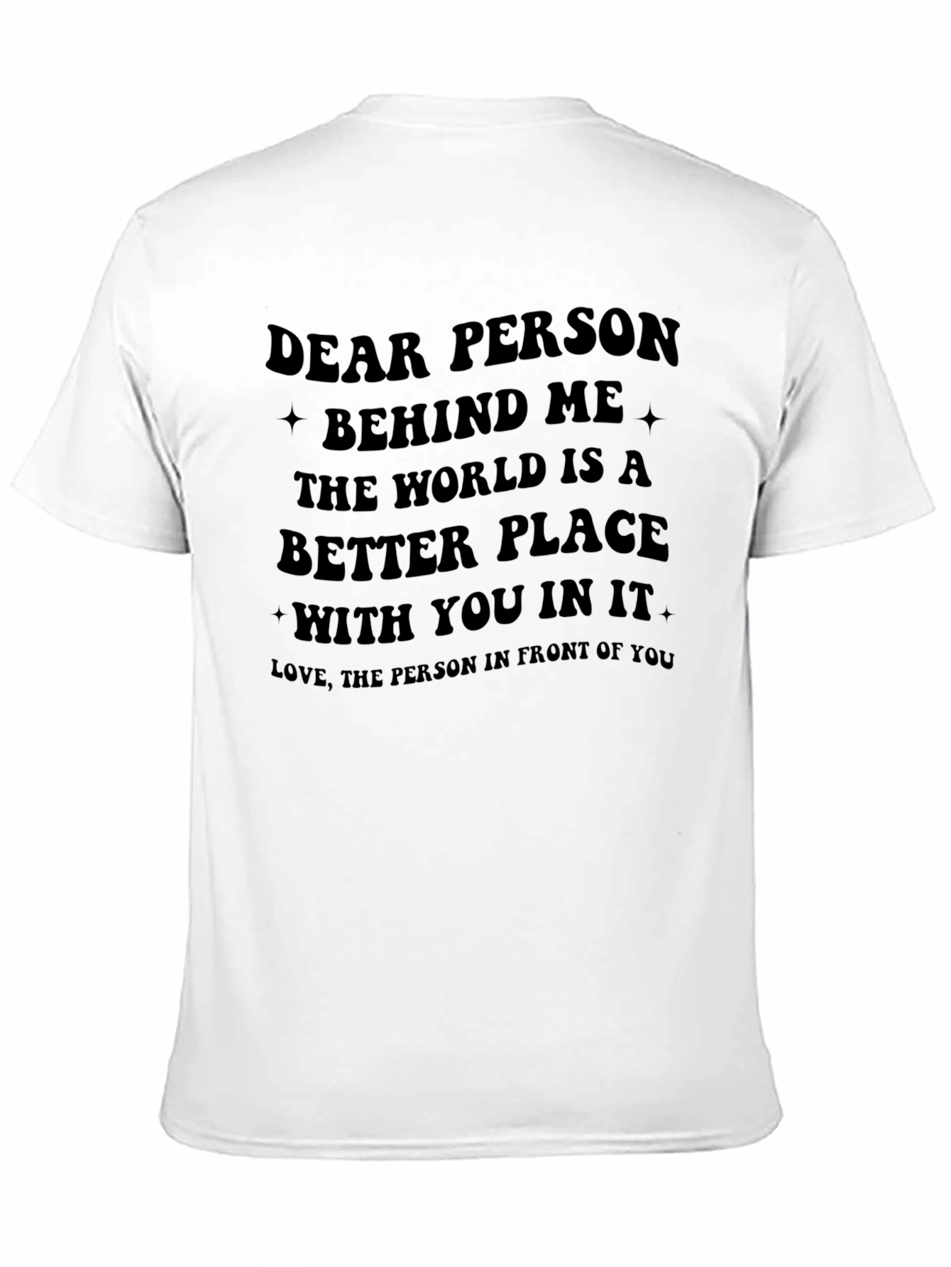 Inspirational Message Black Graphic T-Shirt