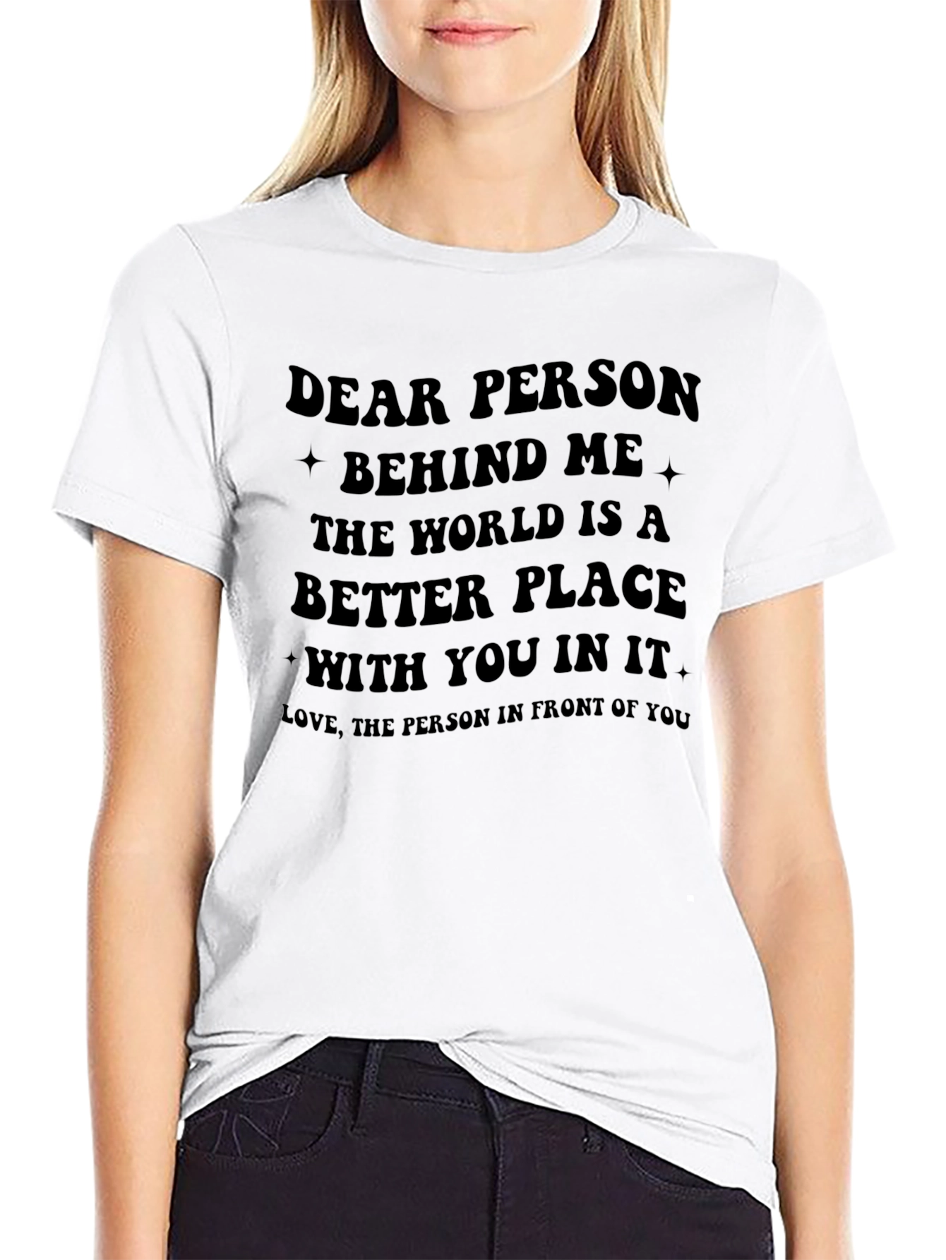 Inspirational Message Black Graphic T-Shirt