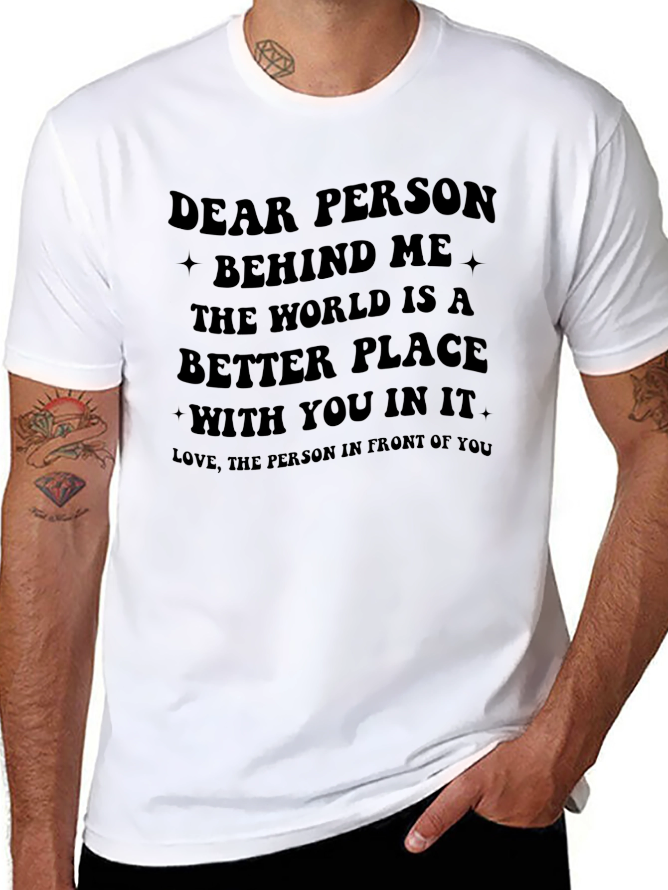 Inspirational Message Black Graphic T-Shirt