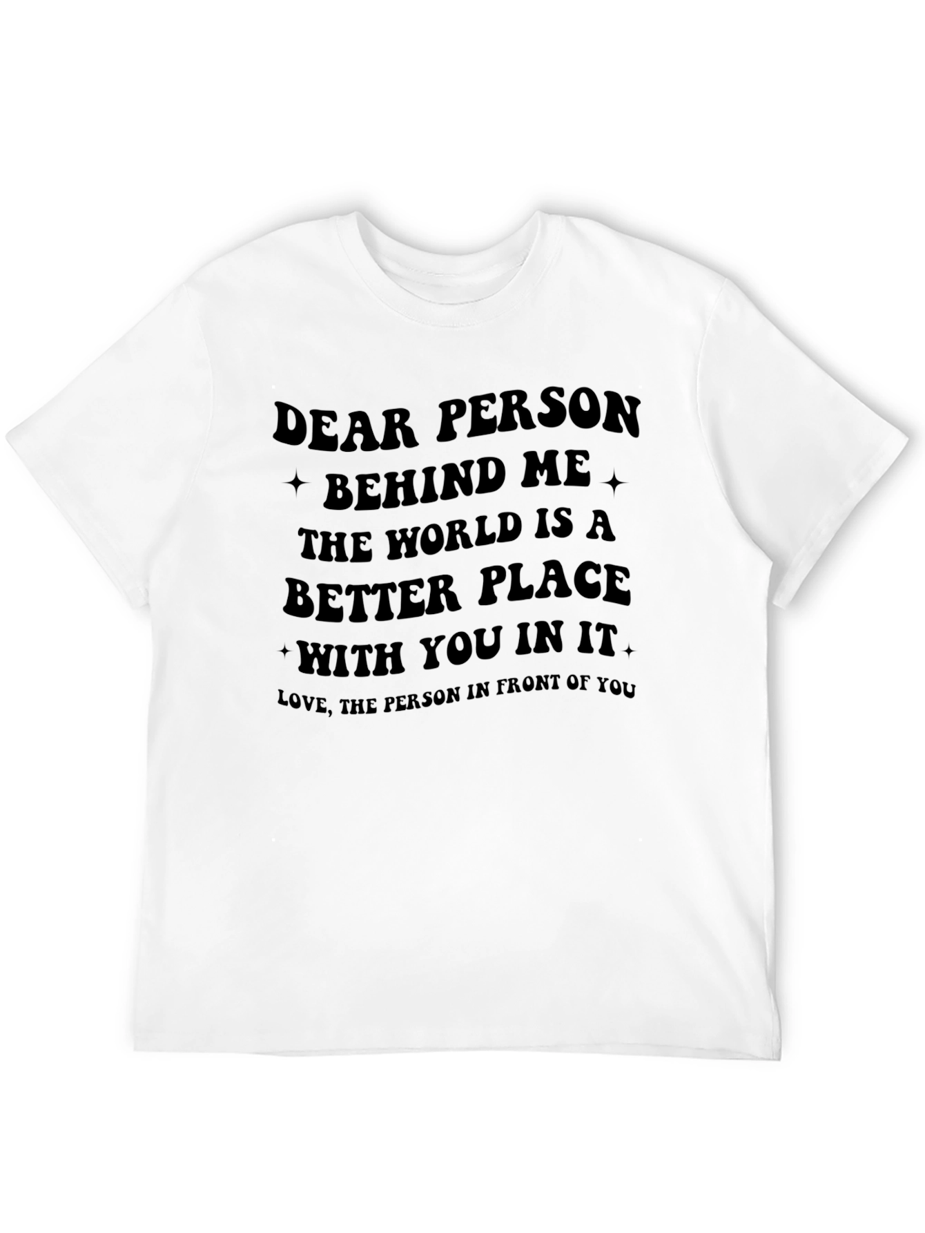 Inspirational Message Black Graphic T-Shirt